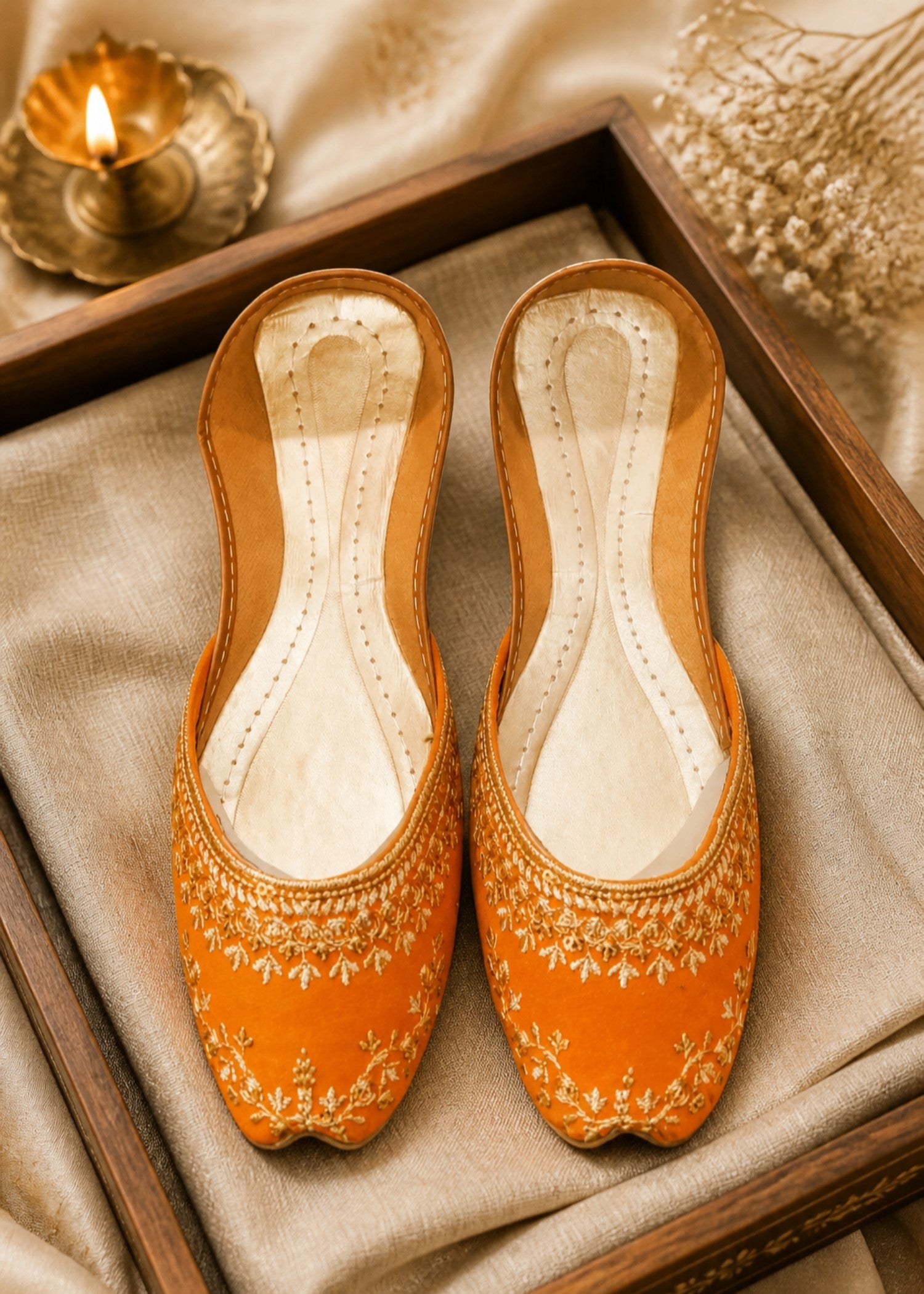 Khussa in Orange by - High Quality Women Khussa VFJ5869