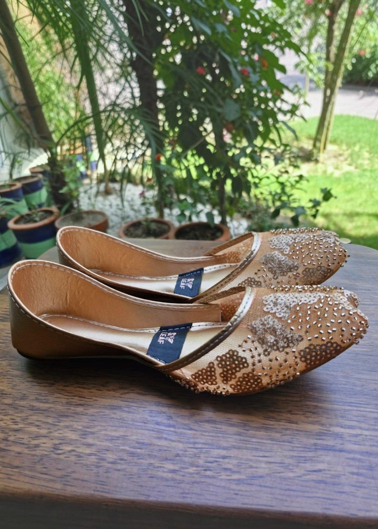 Khussa in Champagne by - High Quality Women Khussa CYV8960