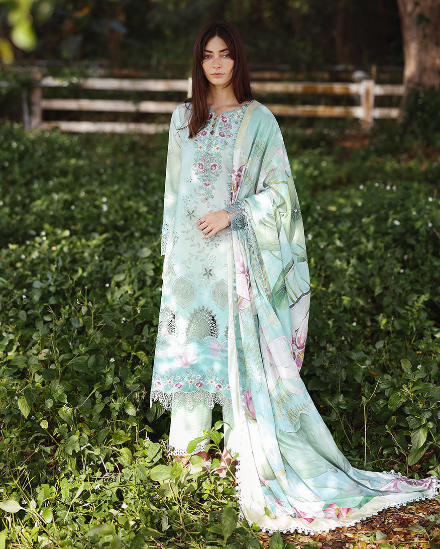 Solace Ombre Chikankari Lawn – Tranquil Muse