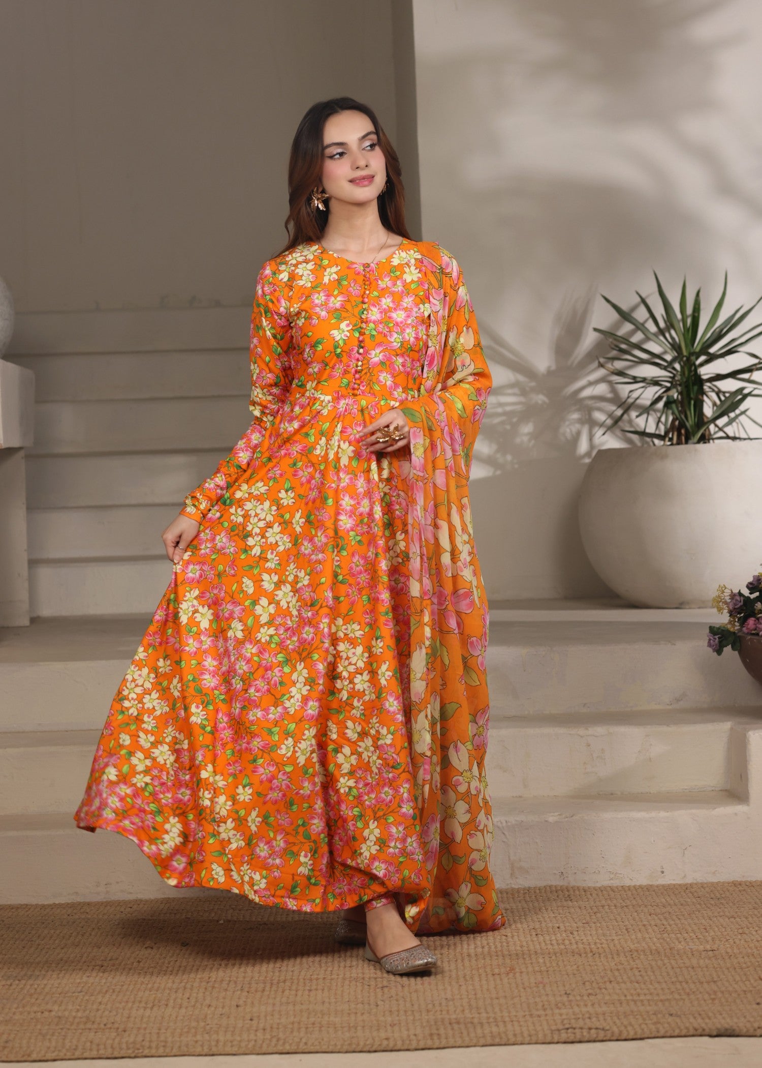 lawn Maxi in Orange