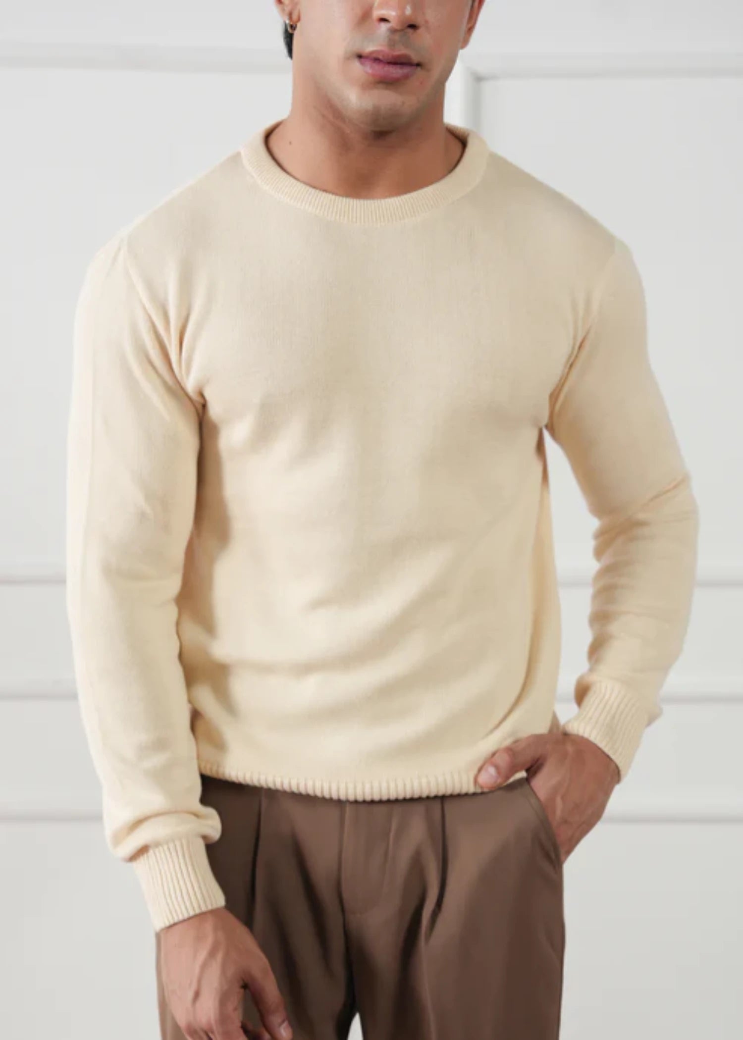 cotton Sweater in Cream