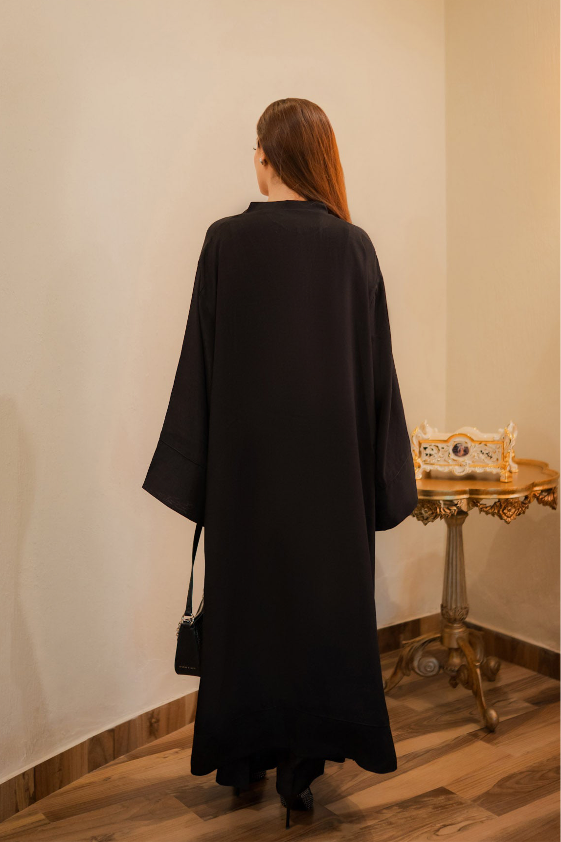 silk Pishwas in Black