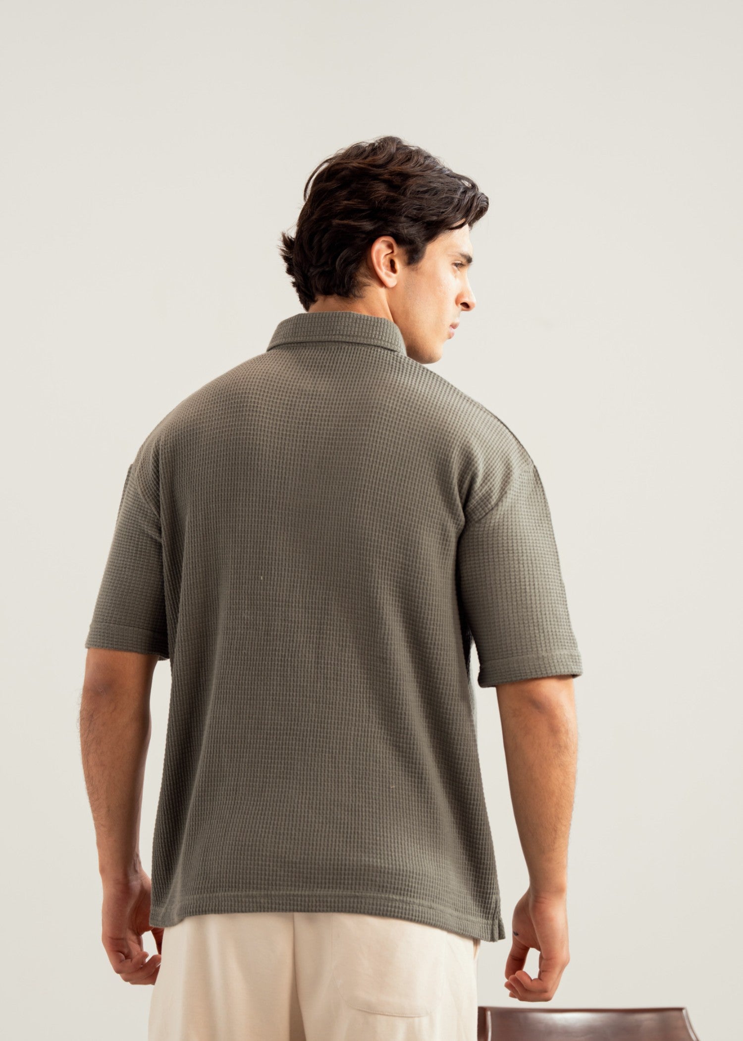 cotton pique Polo Shirt in Olive green