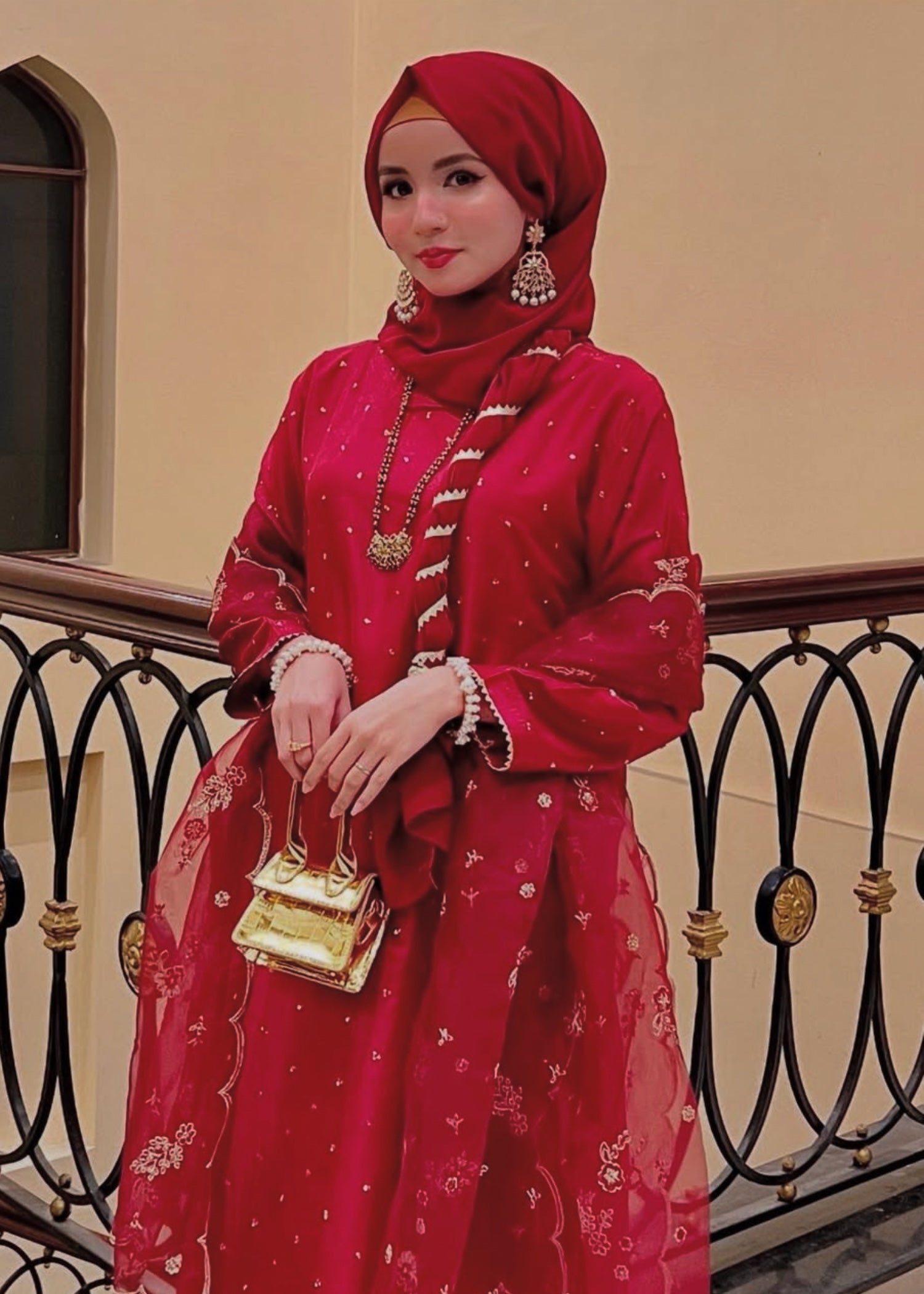 kattan silk Kurta Set in Hot pink