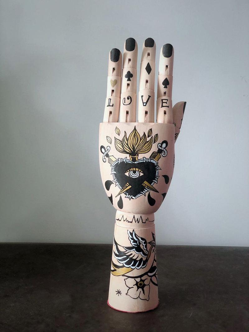 Hand Painted Vintage Wood Hand Ornaments