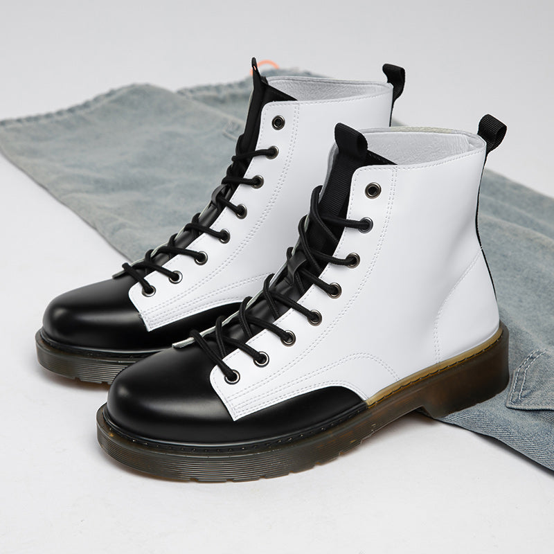 Men's Vintage Mixed Colors Casual Leather Ankle Boots