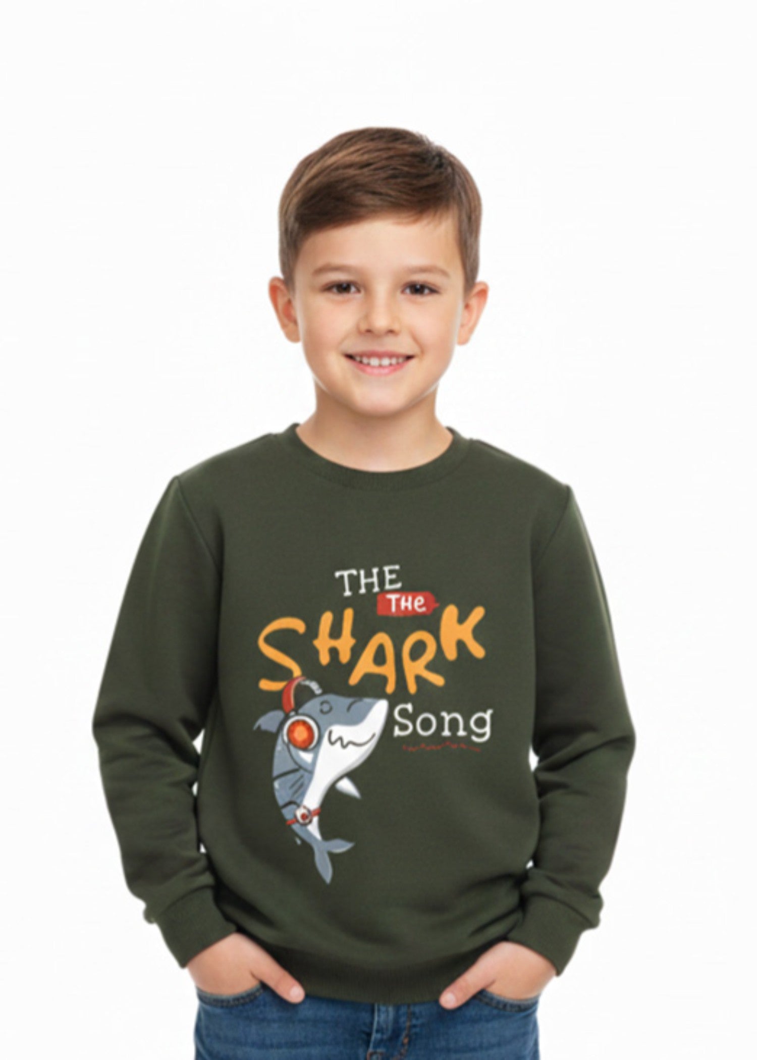fleece Sweatshirt in Army green