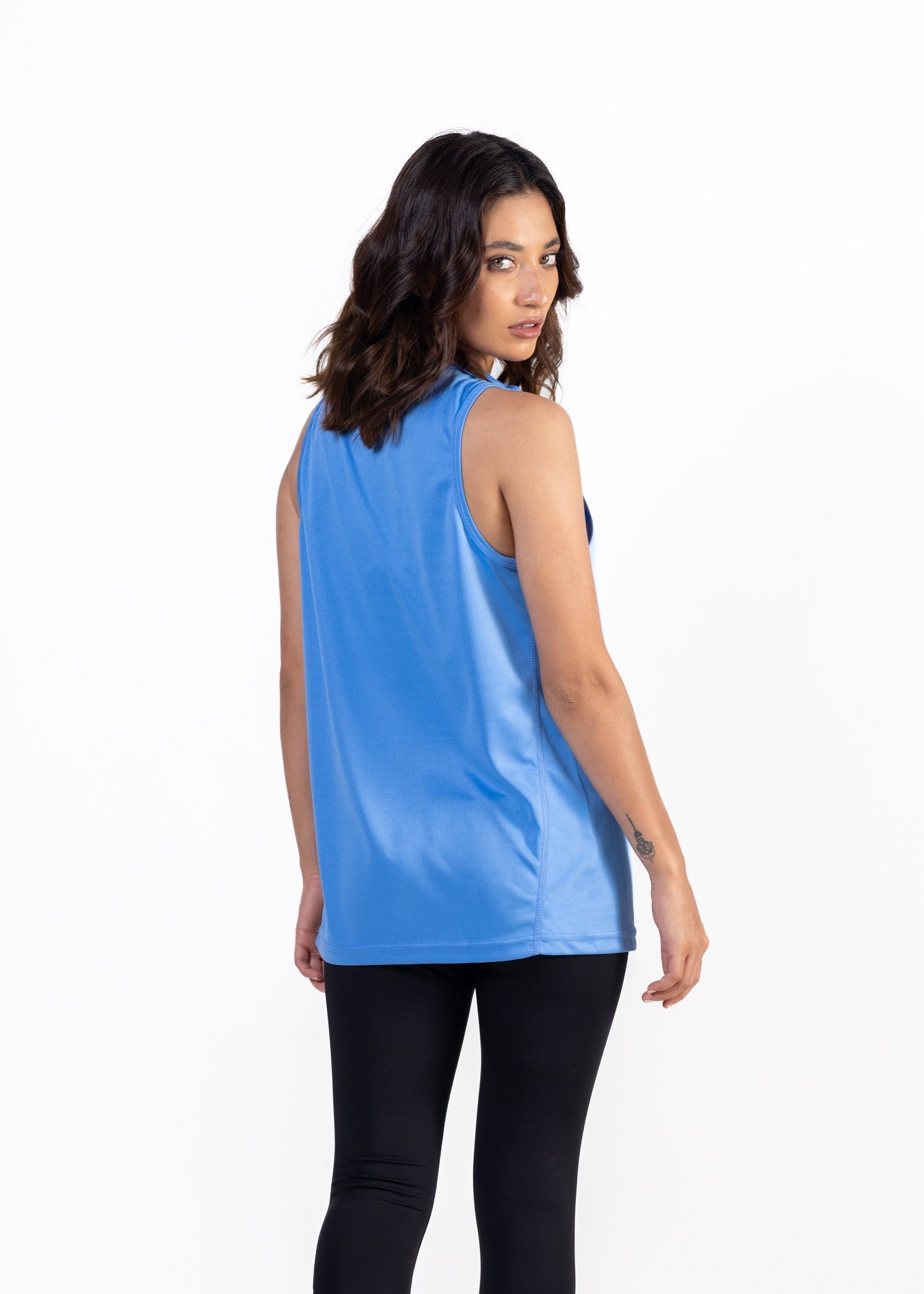 polyester Tank Top in Blue