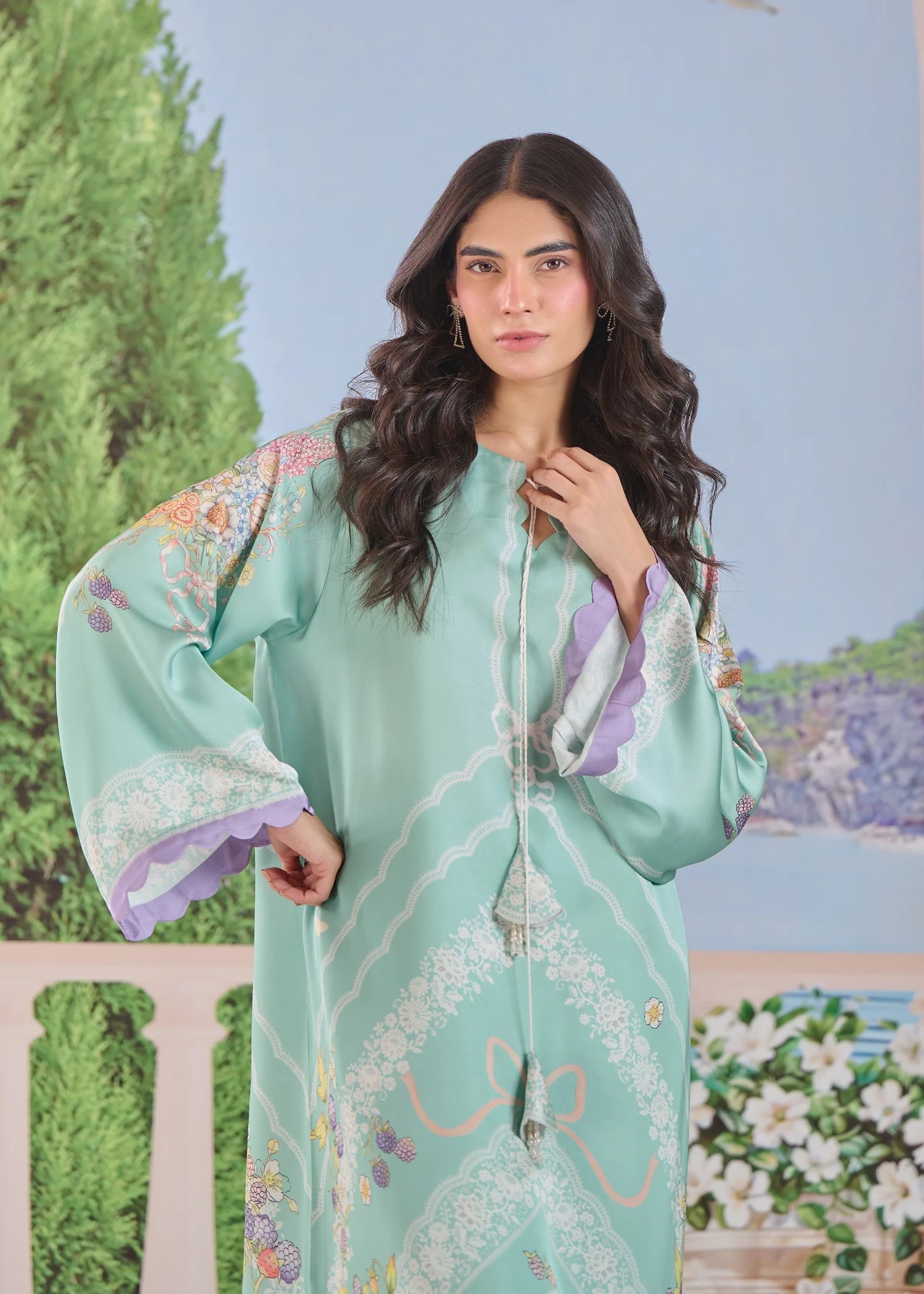 charmuse/shamooz Kaftan in Aquamarine