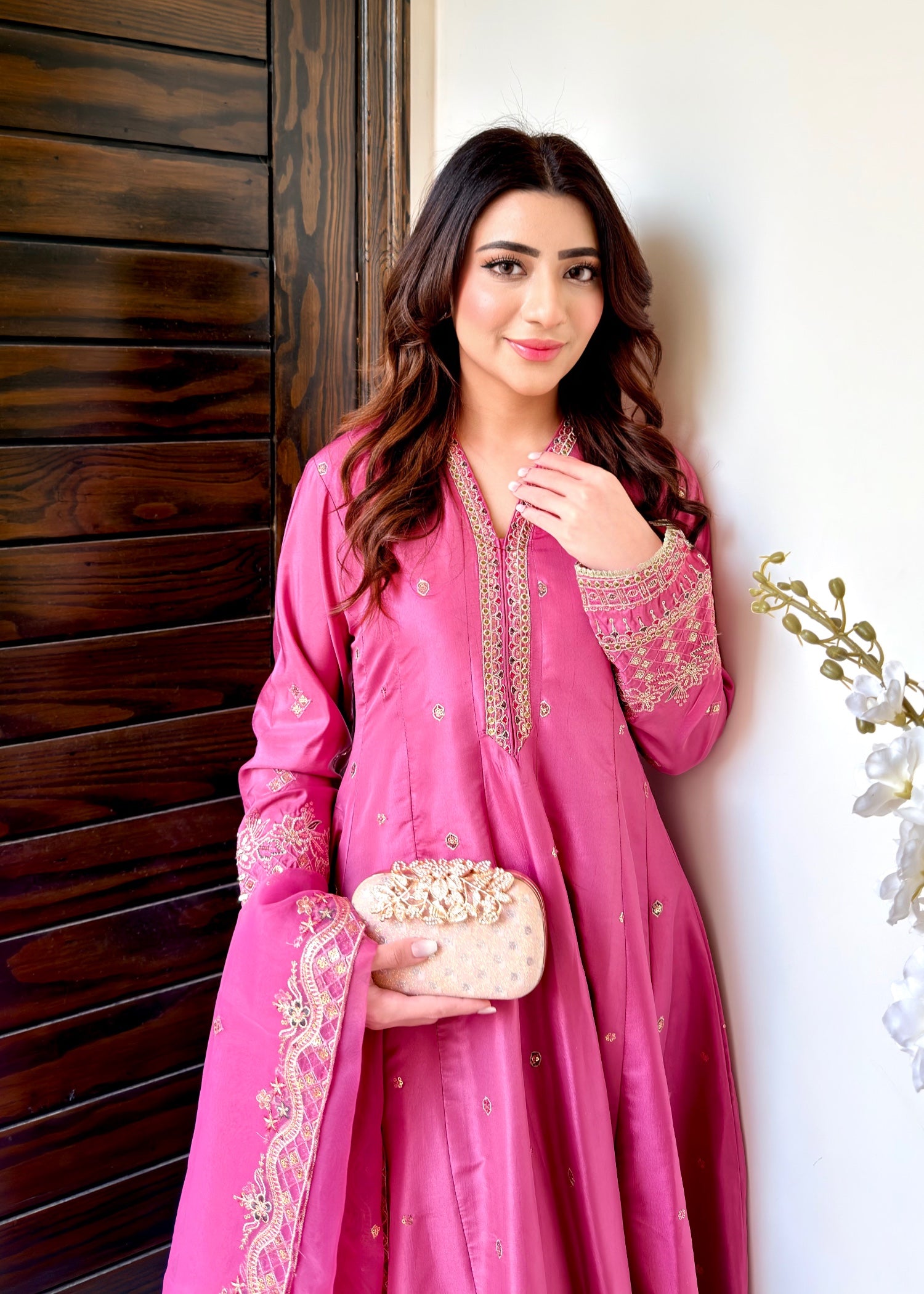 silk Maxi in Zinnia pink