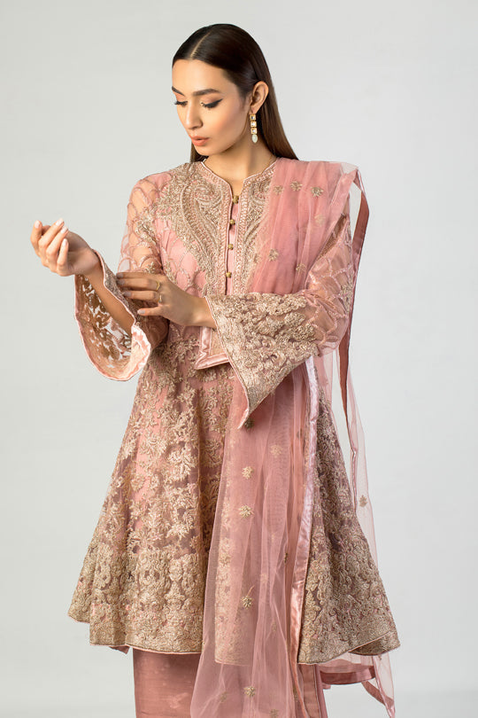 net Peplum in Pink