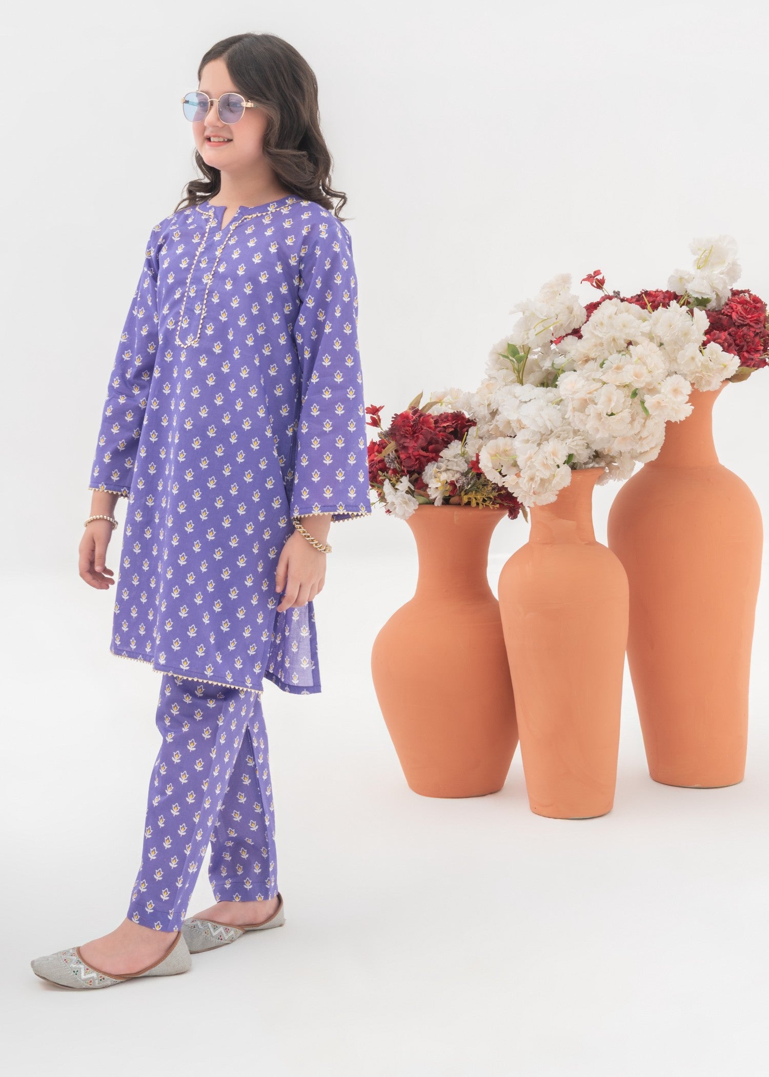 Co Ord Sets in Off-white, purple mountain majesty
