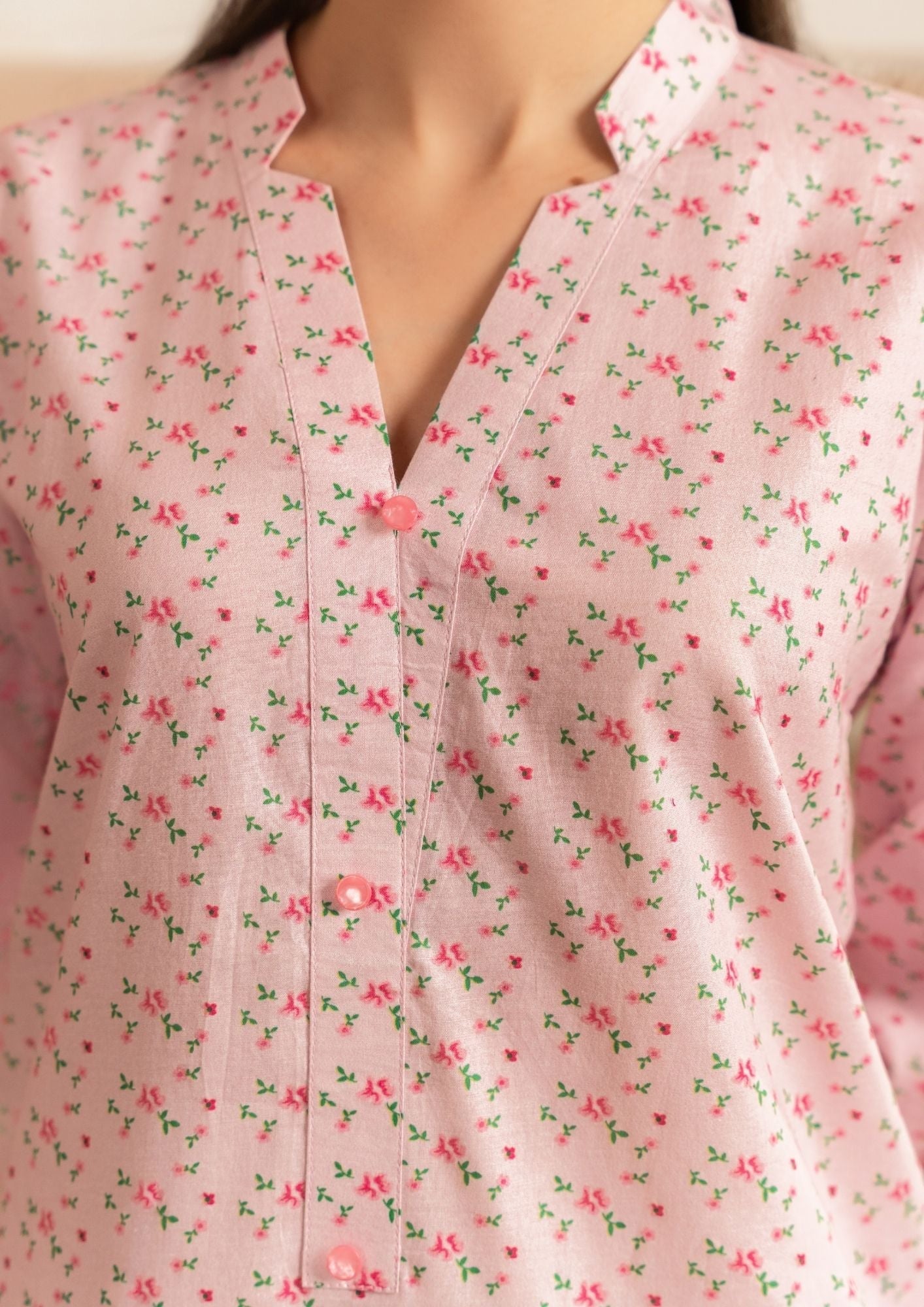 lawn Co Ord Sets in Baby pink
