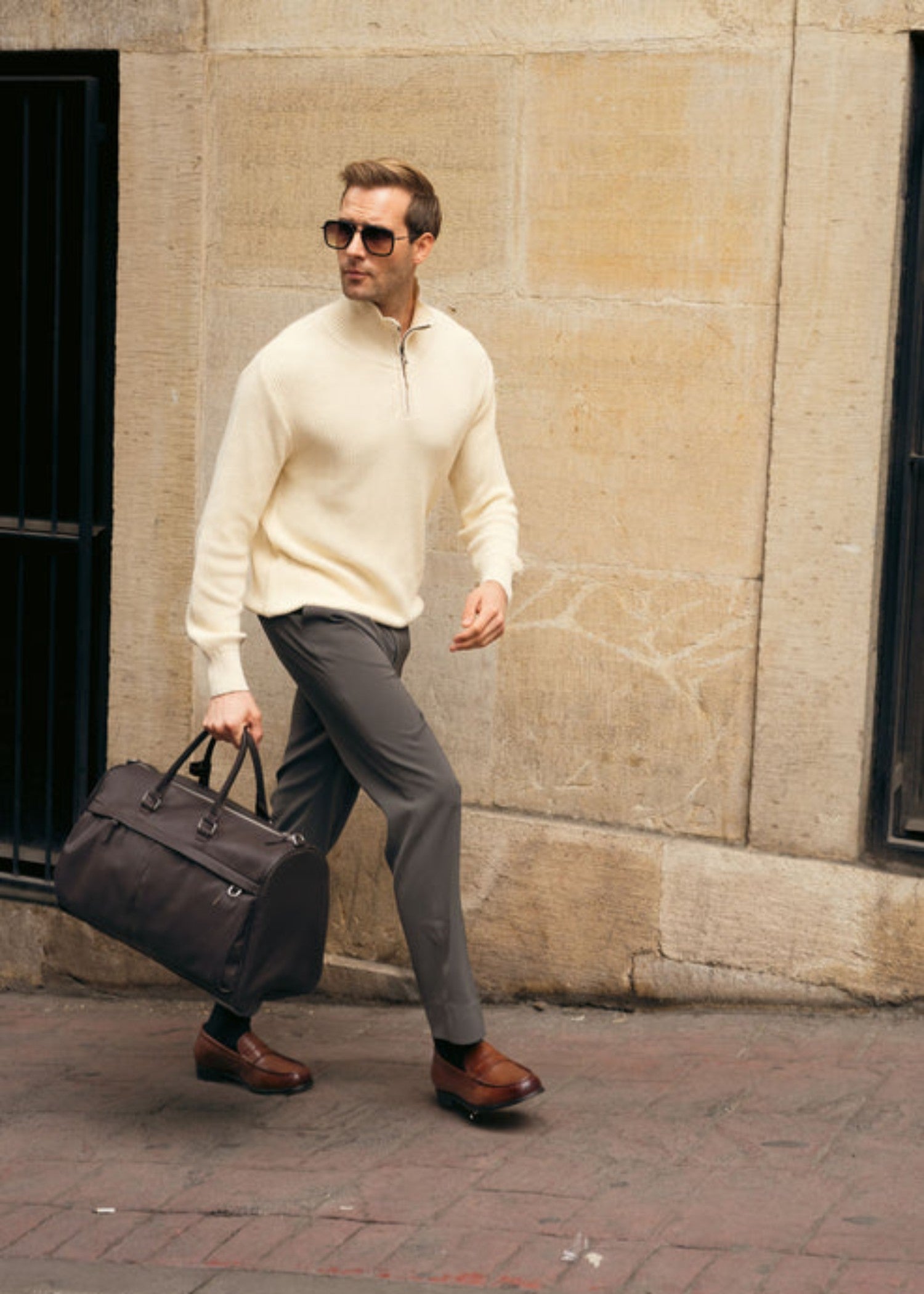 cotton Sweater in Beige