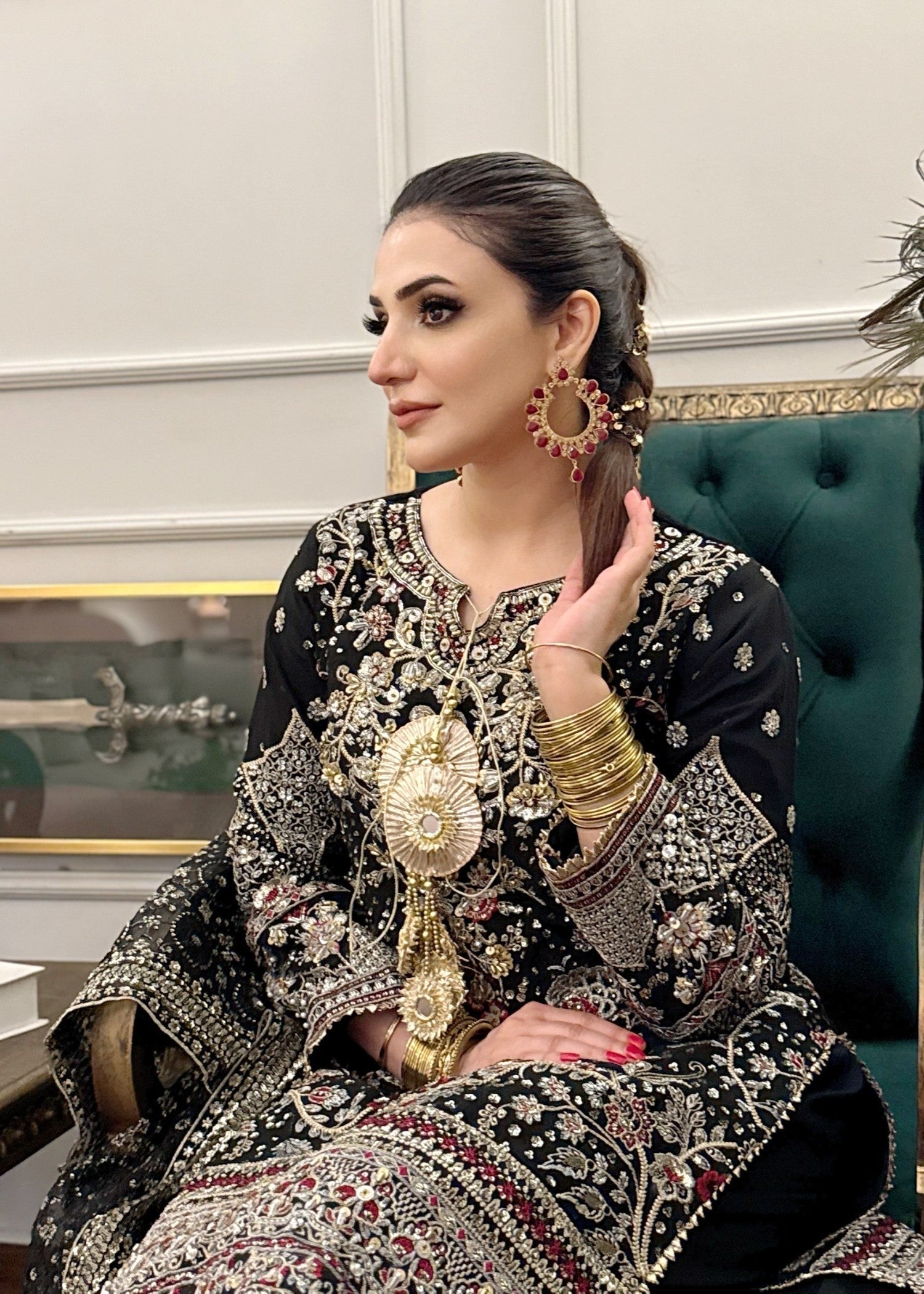 georgette Sharara in Black