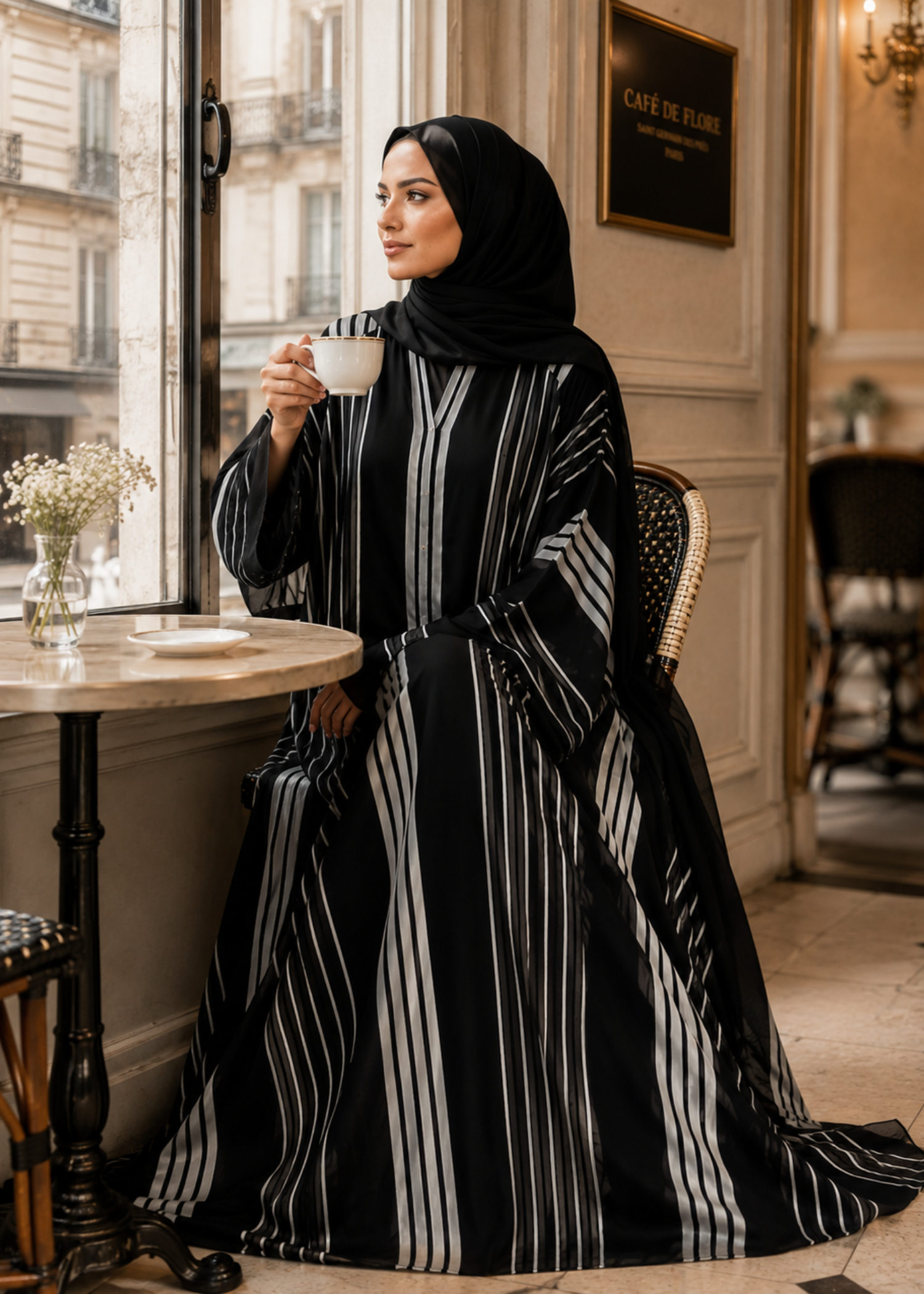 lawn Abaya in Black