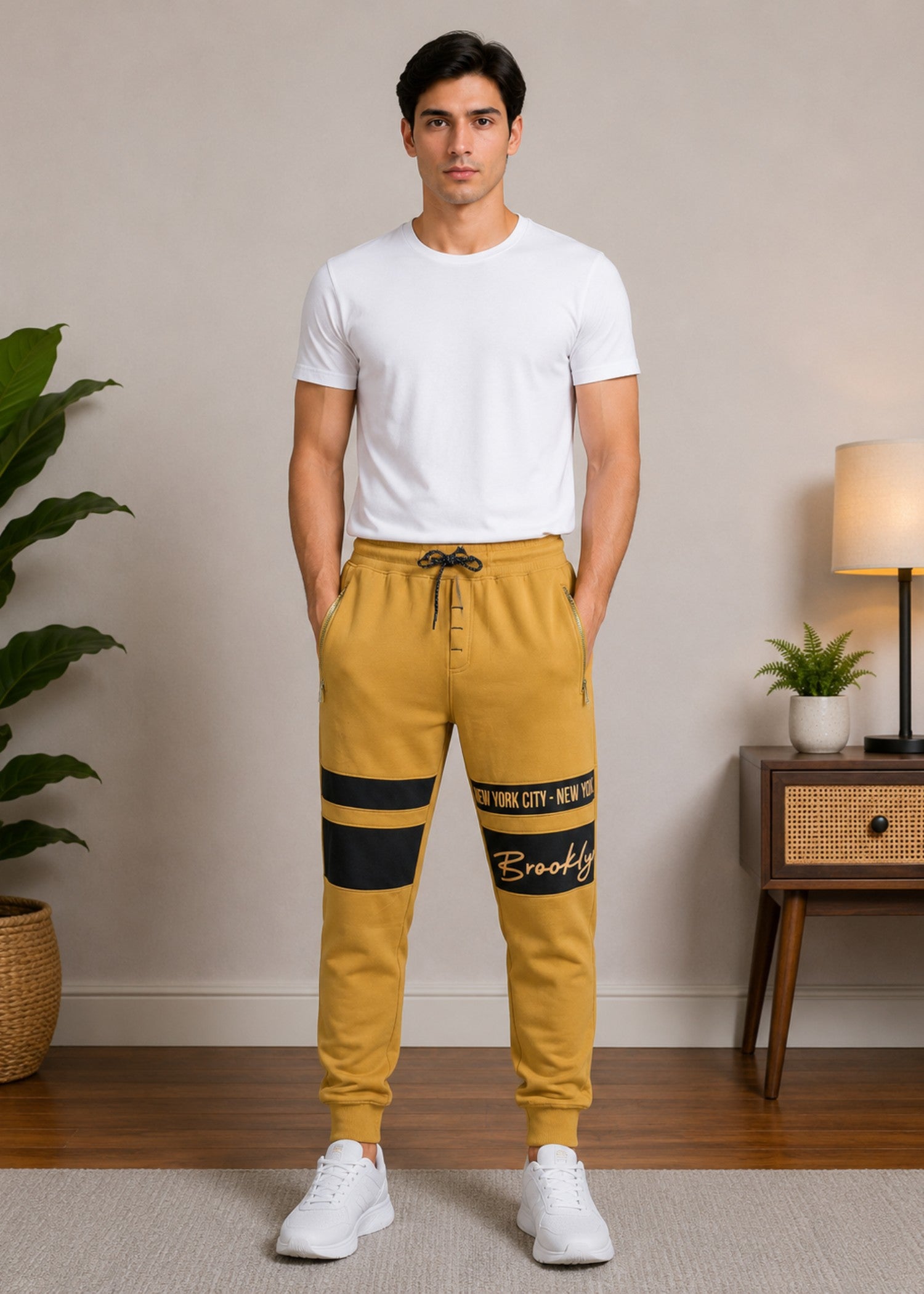 cotton Trousers in Mari gold