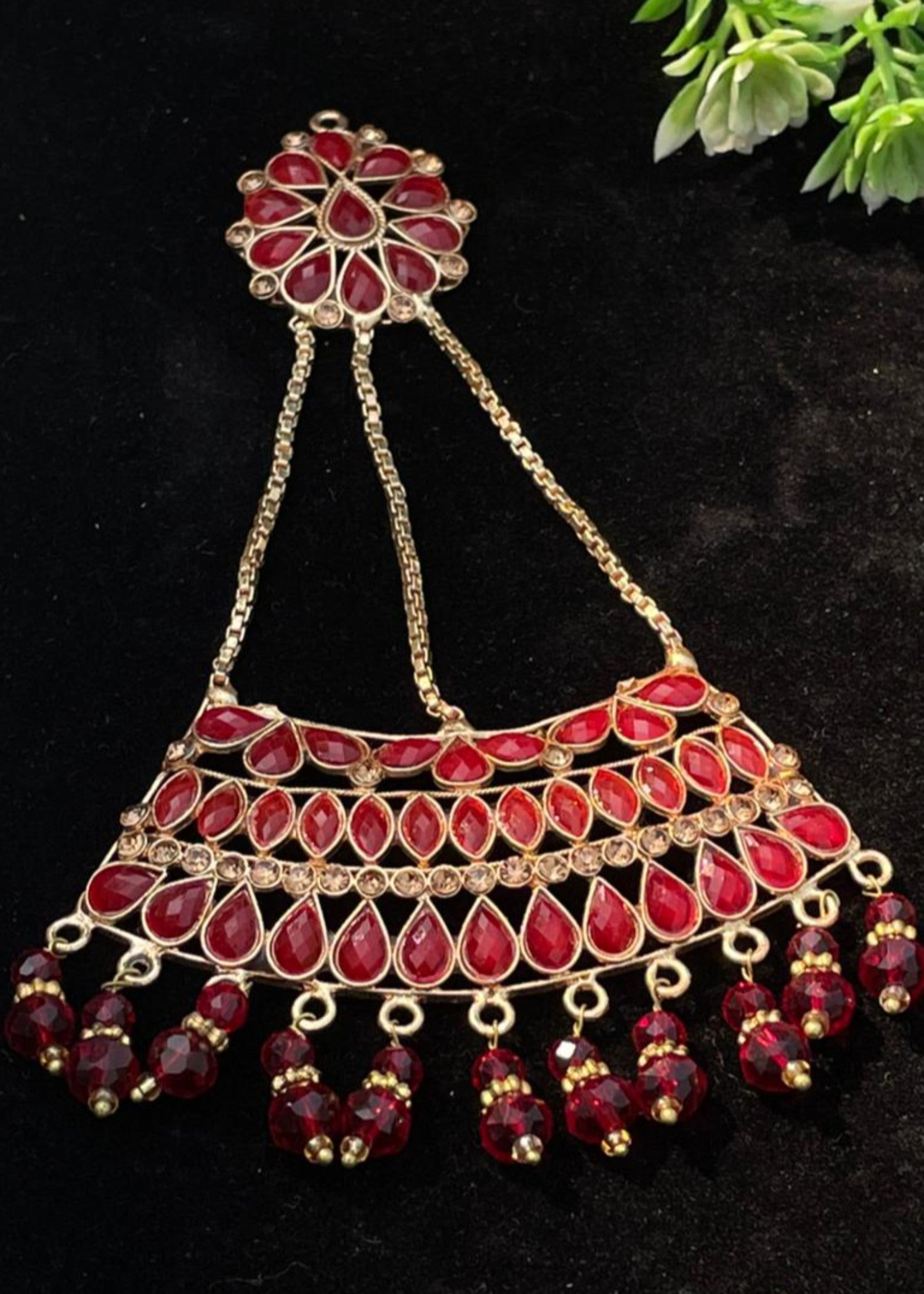 Jewelry Set in Red Color by - Trendy Women Jewelry Set QXO4965