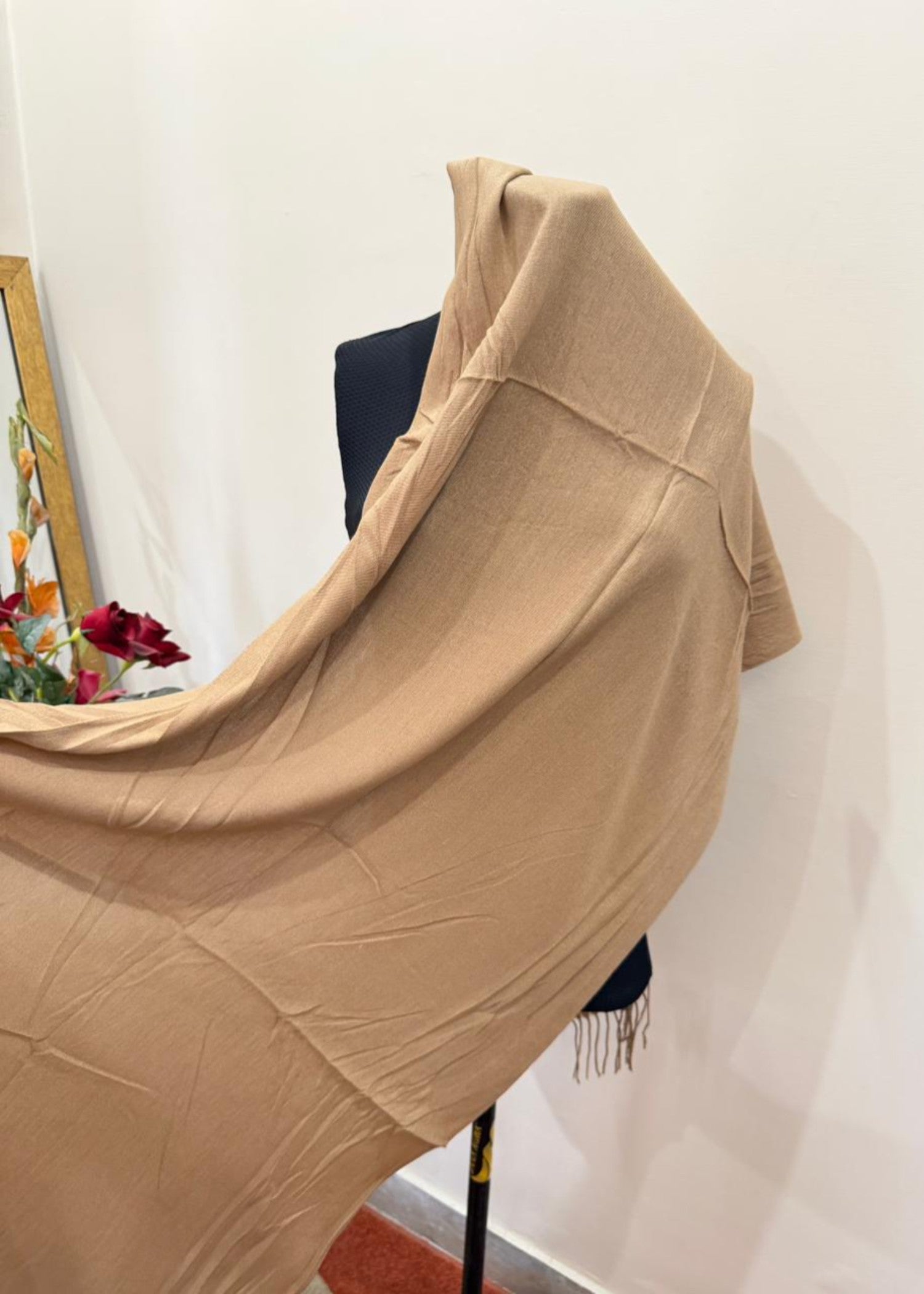 cashmere wool Hijab in Camel brown