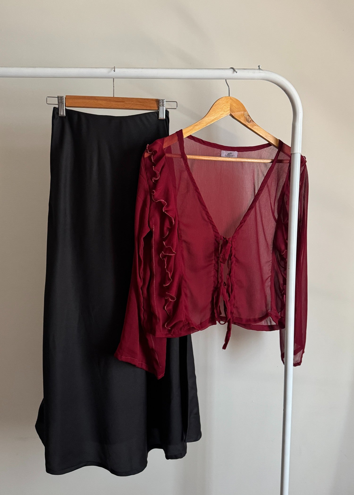 crinkle Top in Maroon