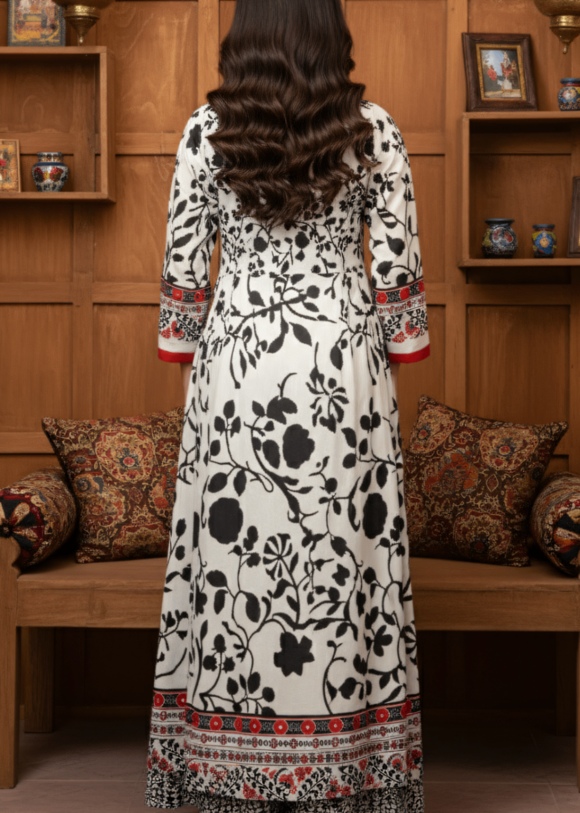 crepe Maxi in White