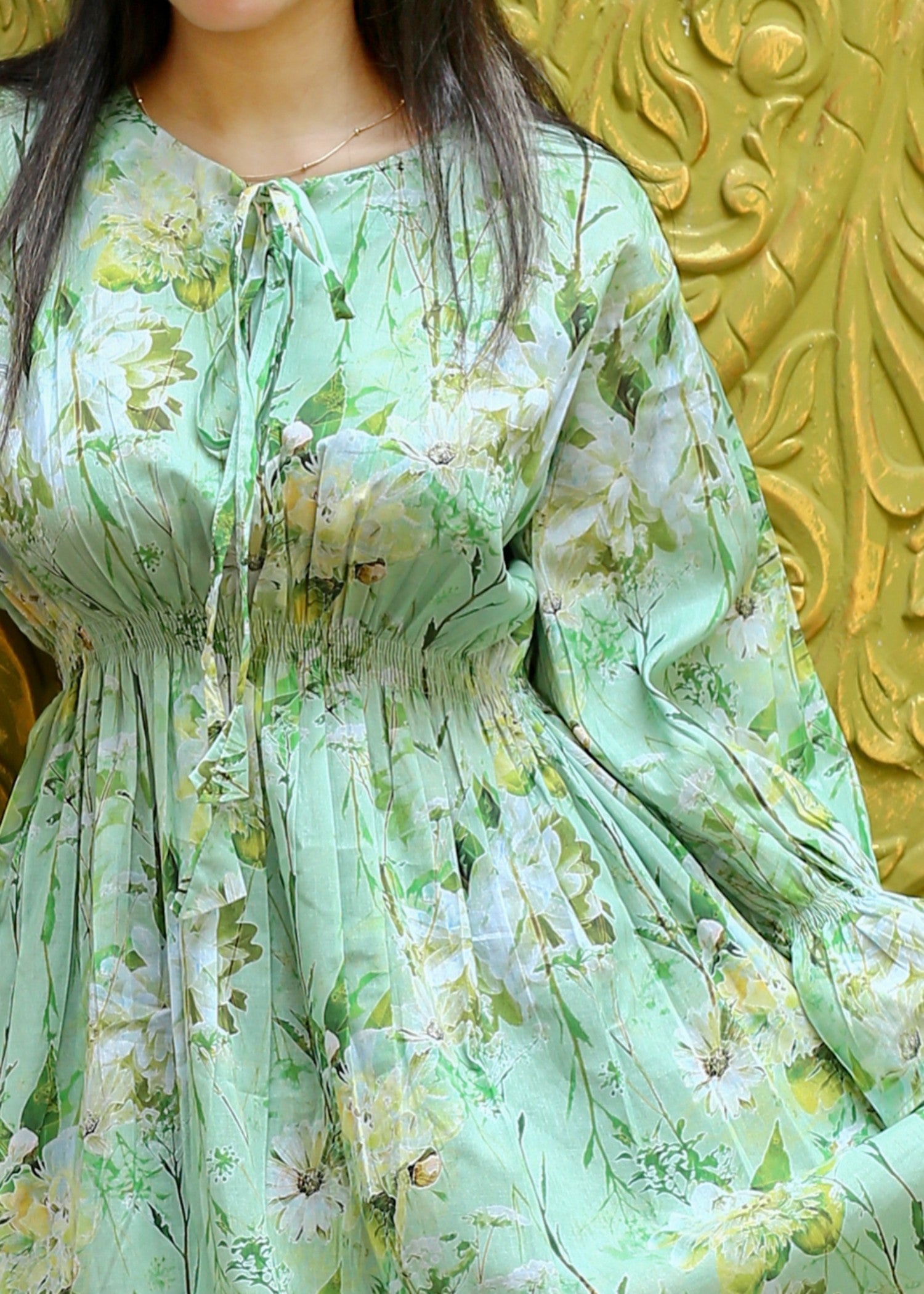 cotton Dress in Mint green