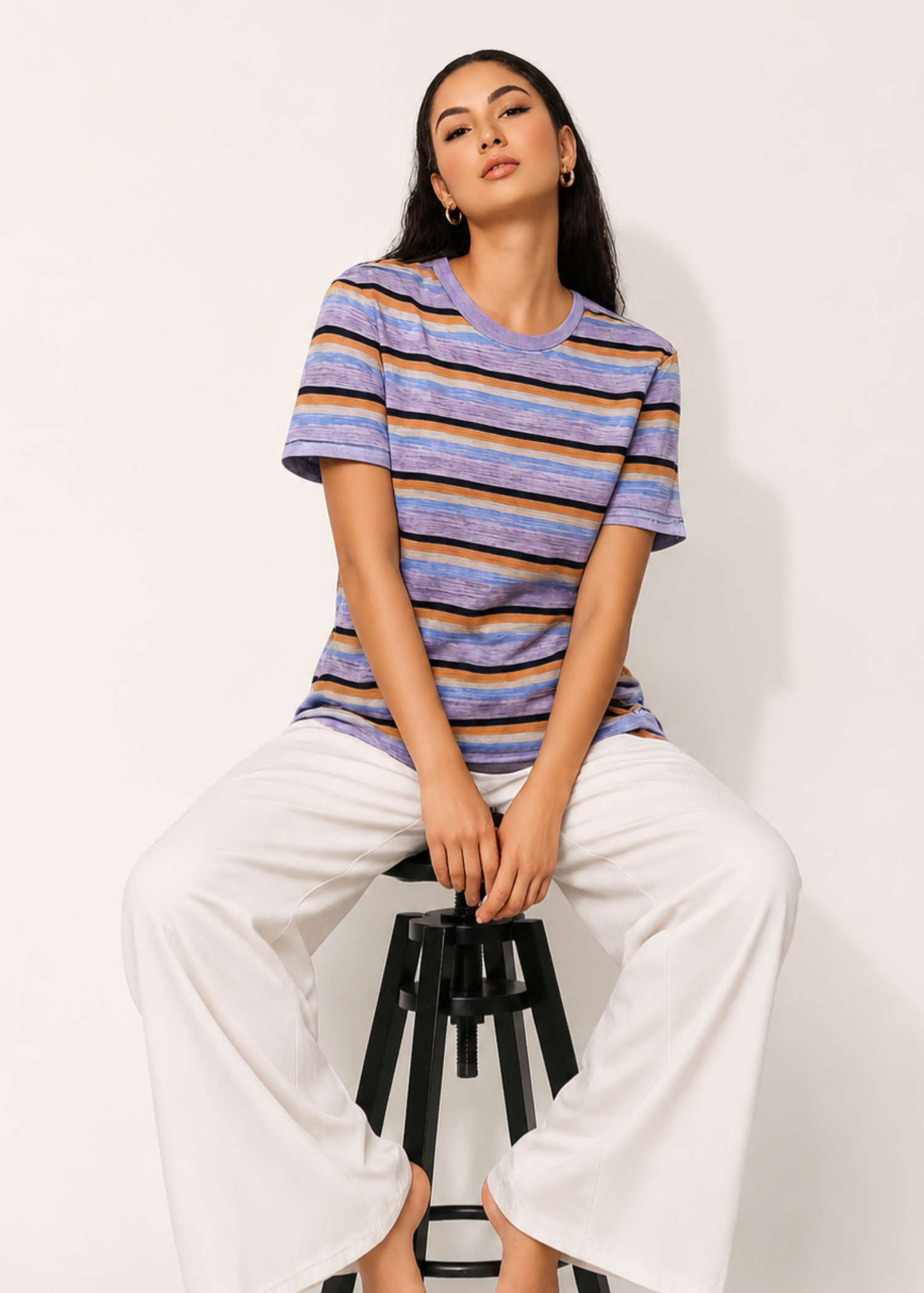 cotton T Shirt in Multi