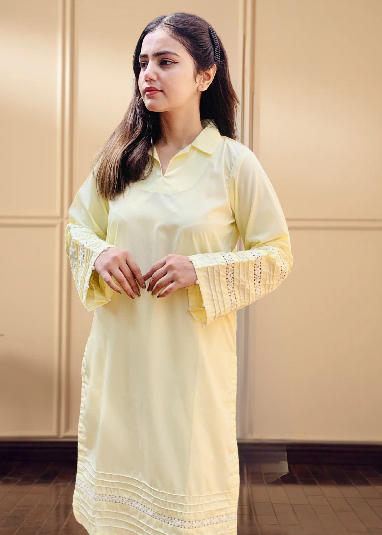cotton satin Co Ord Sets in Yellow