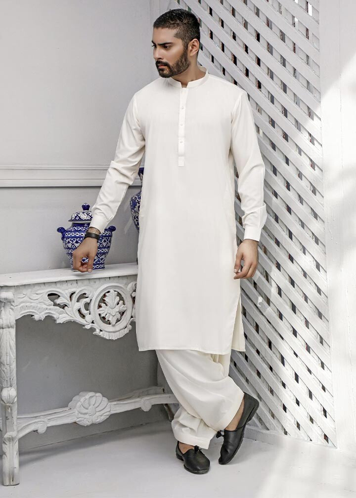 wash & wear Shalwar Kameez in Cream by The Great Masters (TGM)