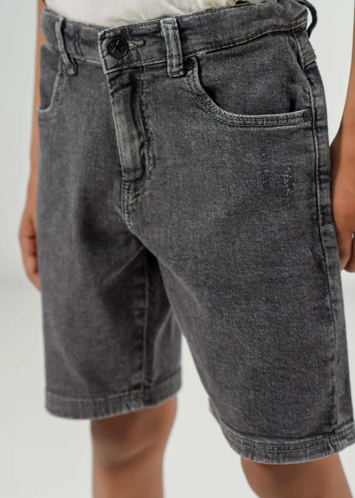 denim Shorts in Grey