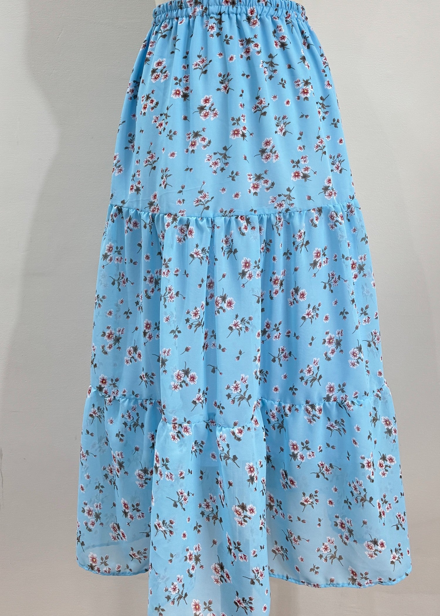 chiffon Skirt in Blue lagoon