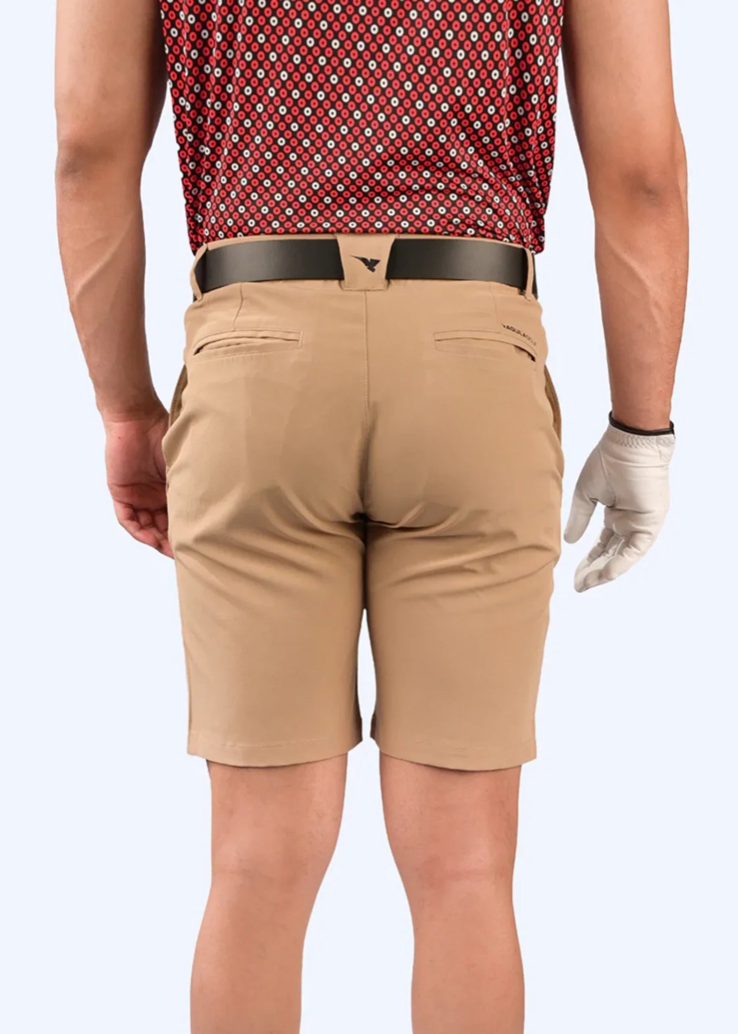 microfiber polyester Shorts in Camel brown