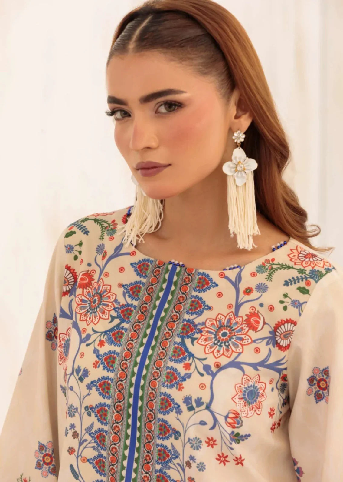 cambric Co Ord Sets in Beige, multi