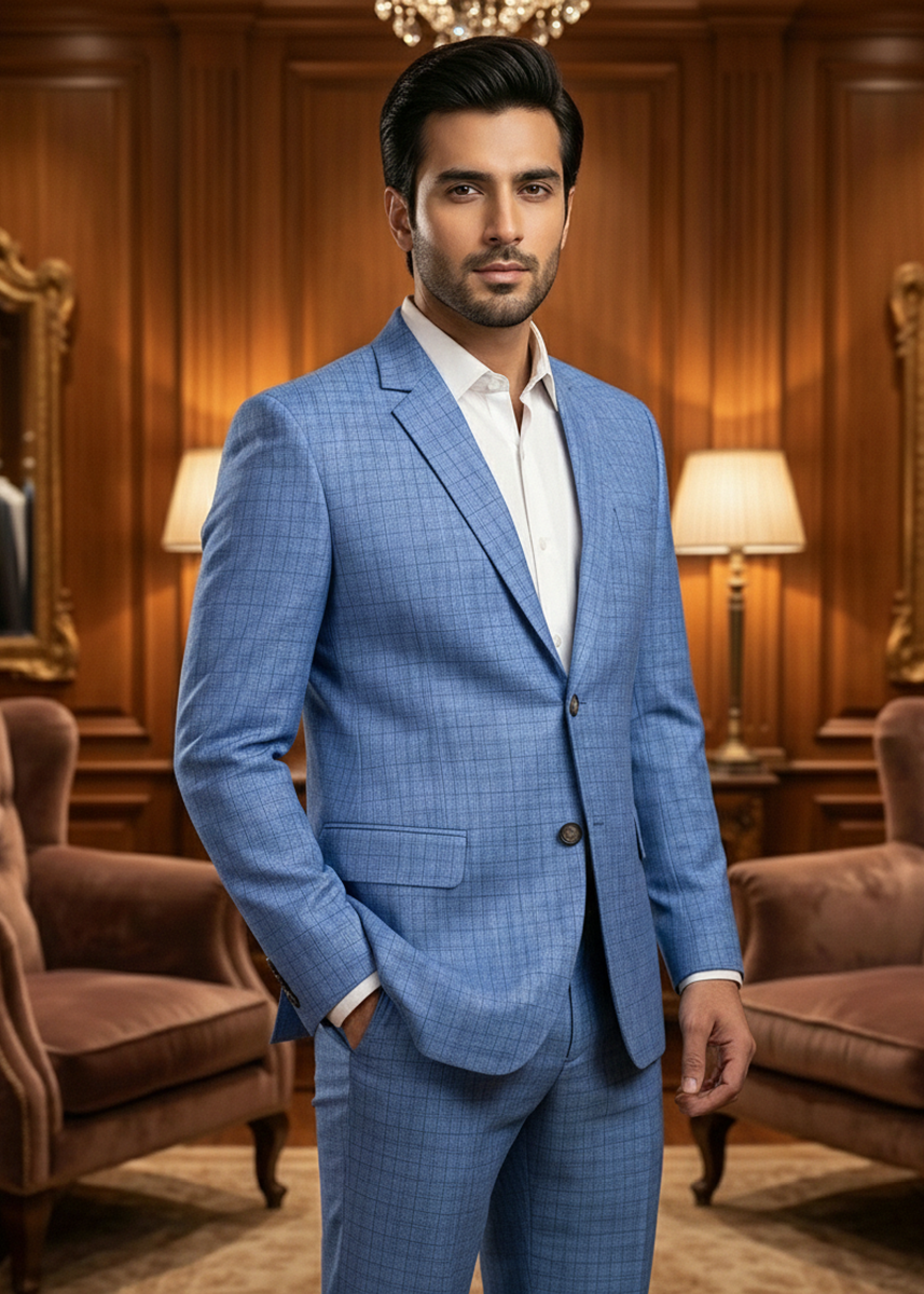 tropical Suits in Light blue