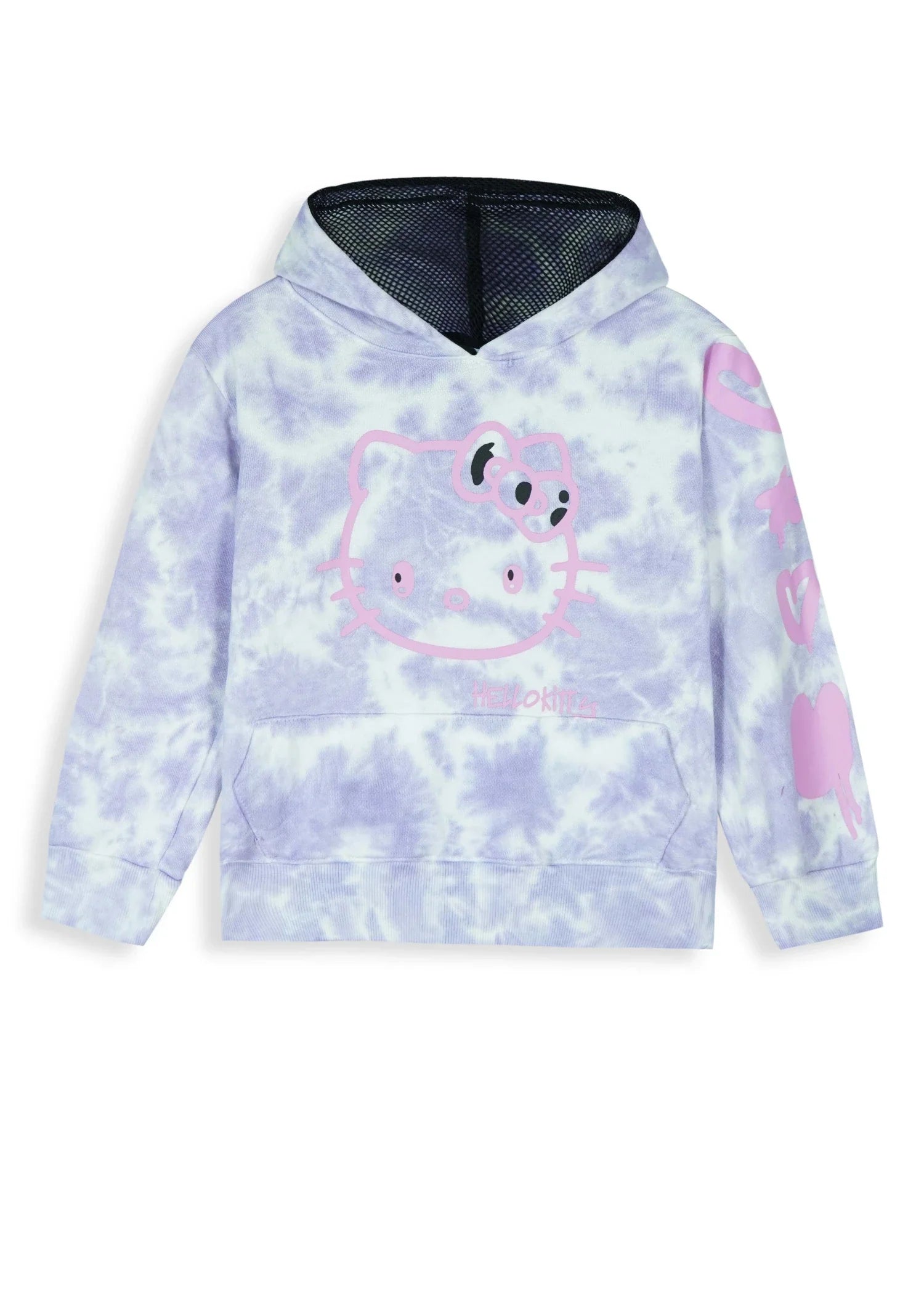 terry Hoodie in Lavender, white