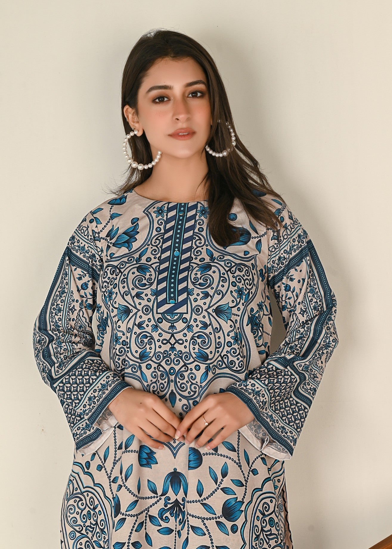 cotton silk Co Ord Sets in Cream