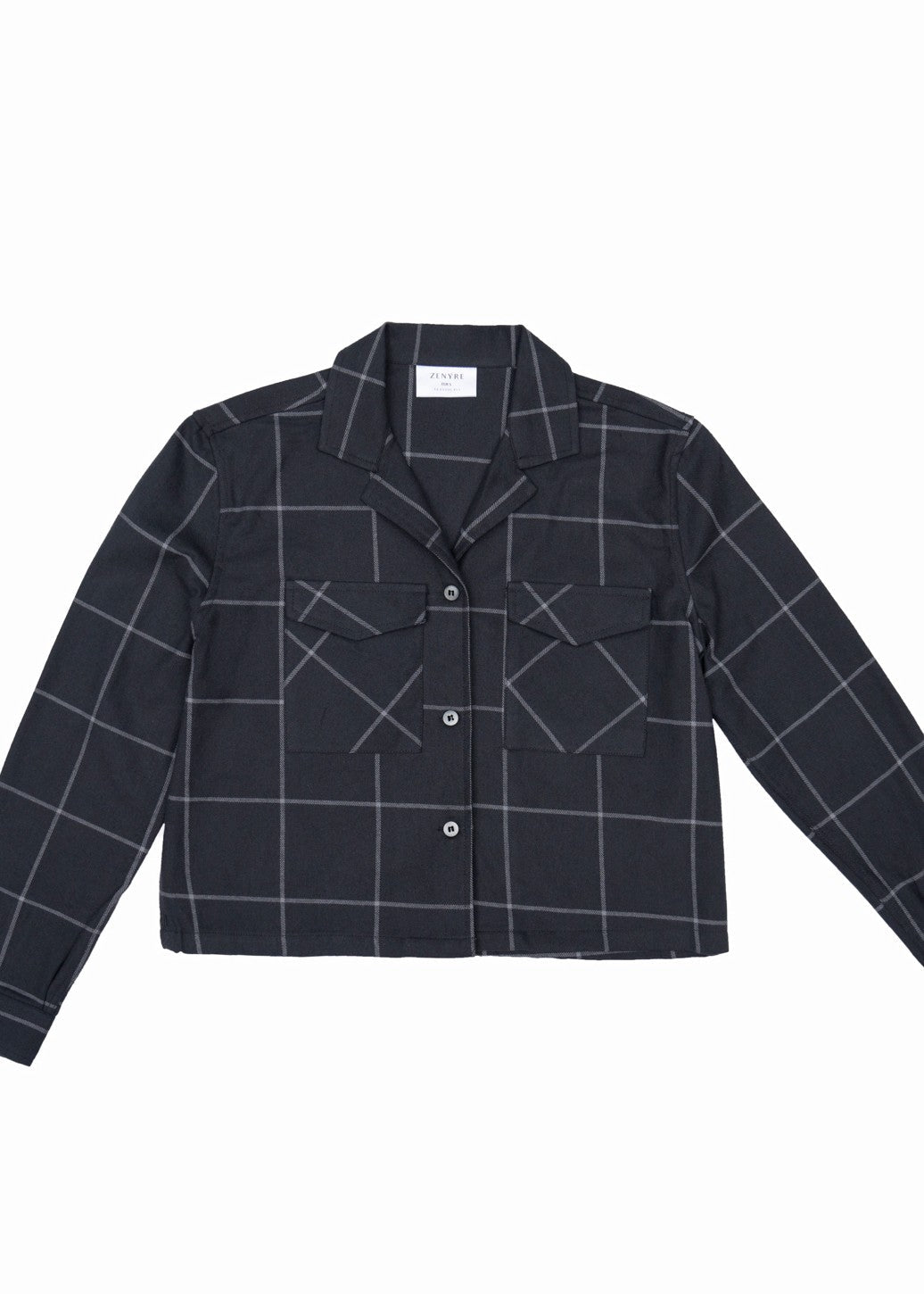 flannel Top in Dark blue