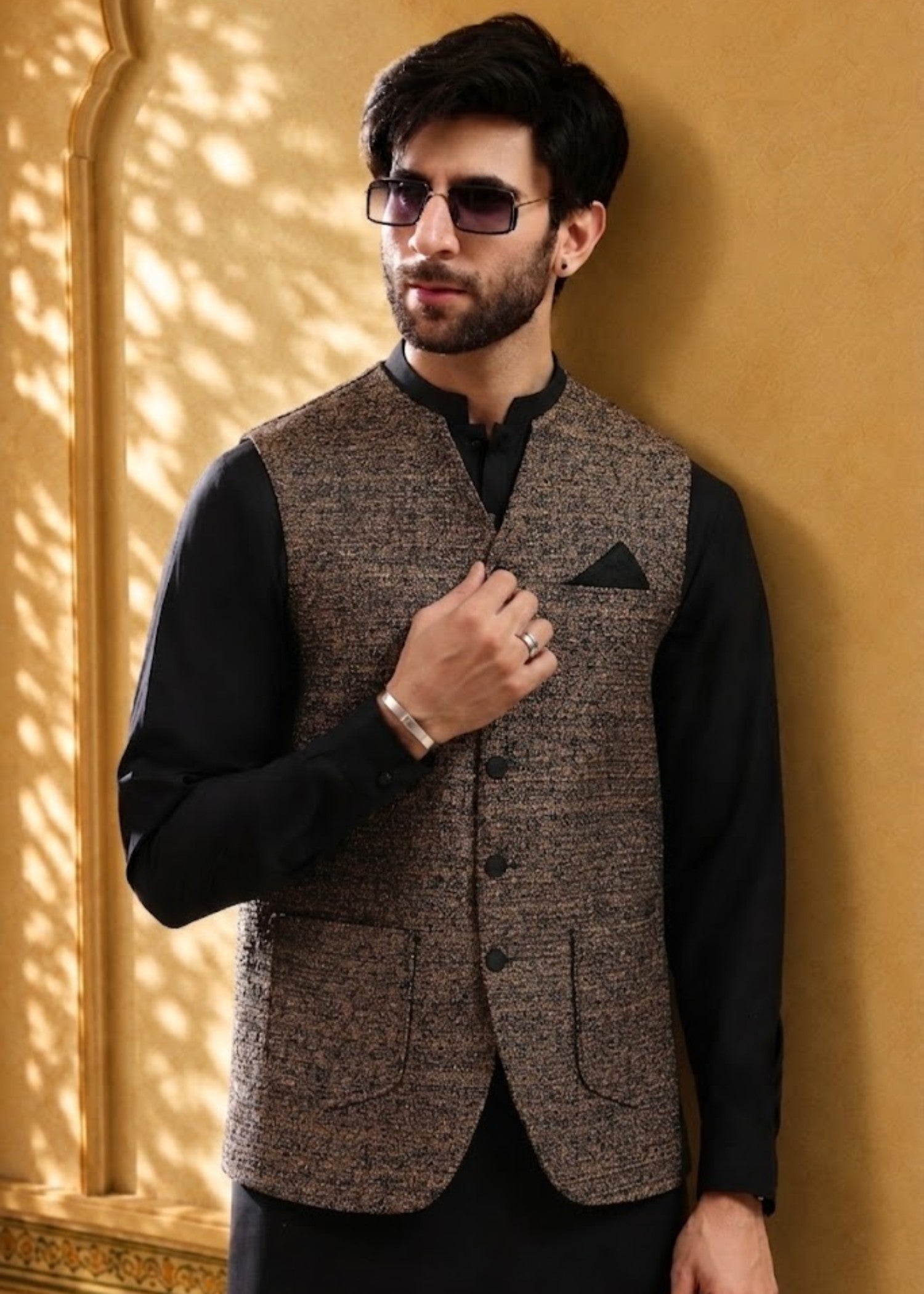 suiting Waistcoat in Mocha brown