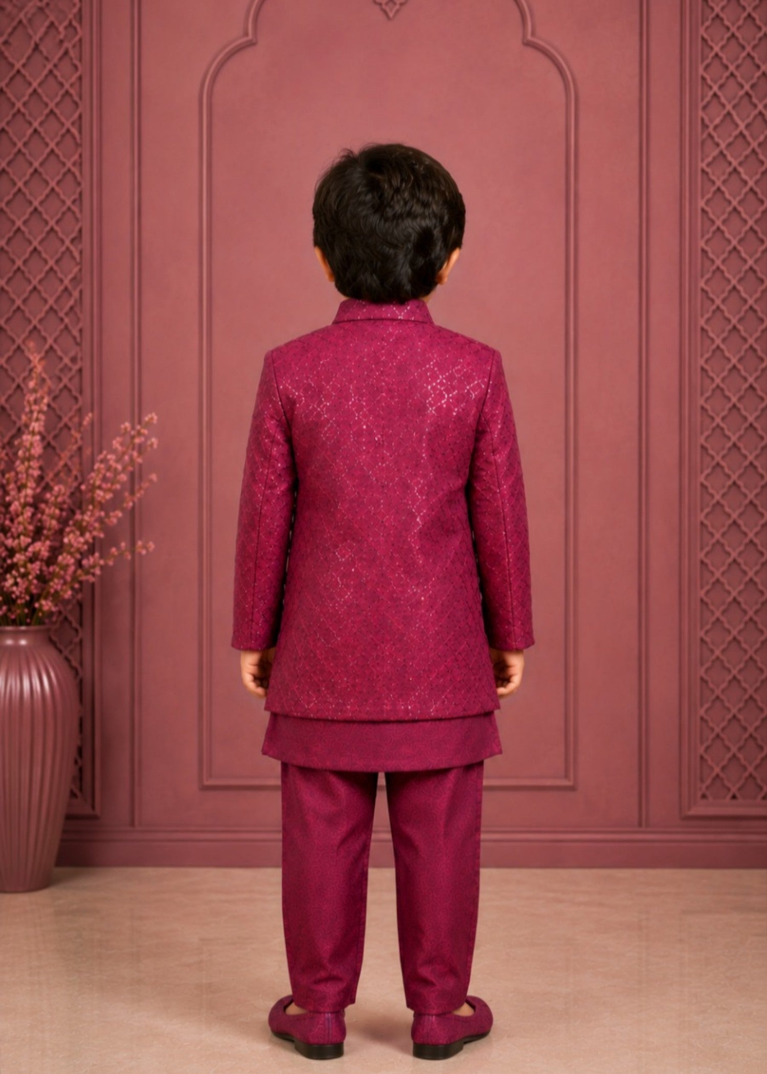 masuri Sherwani in Maroon