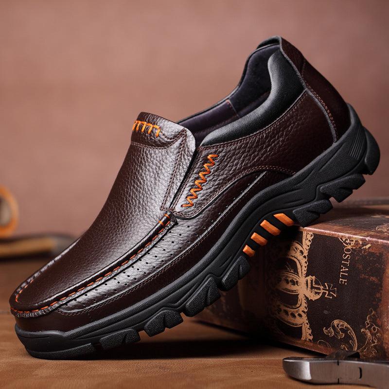 Fashionable Breathable Soft Sole Business Leather Shoes