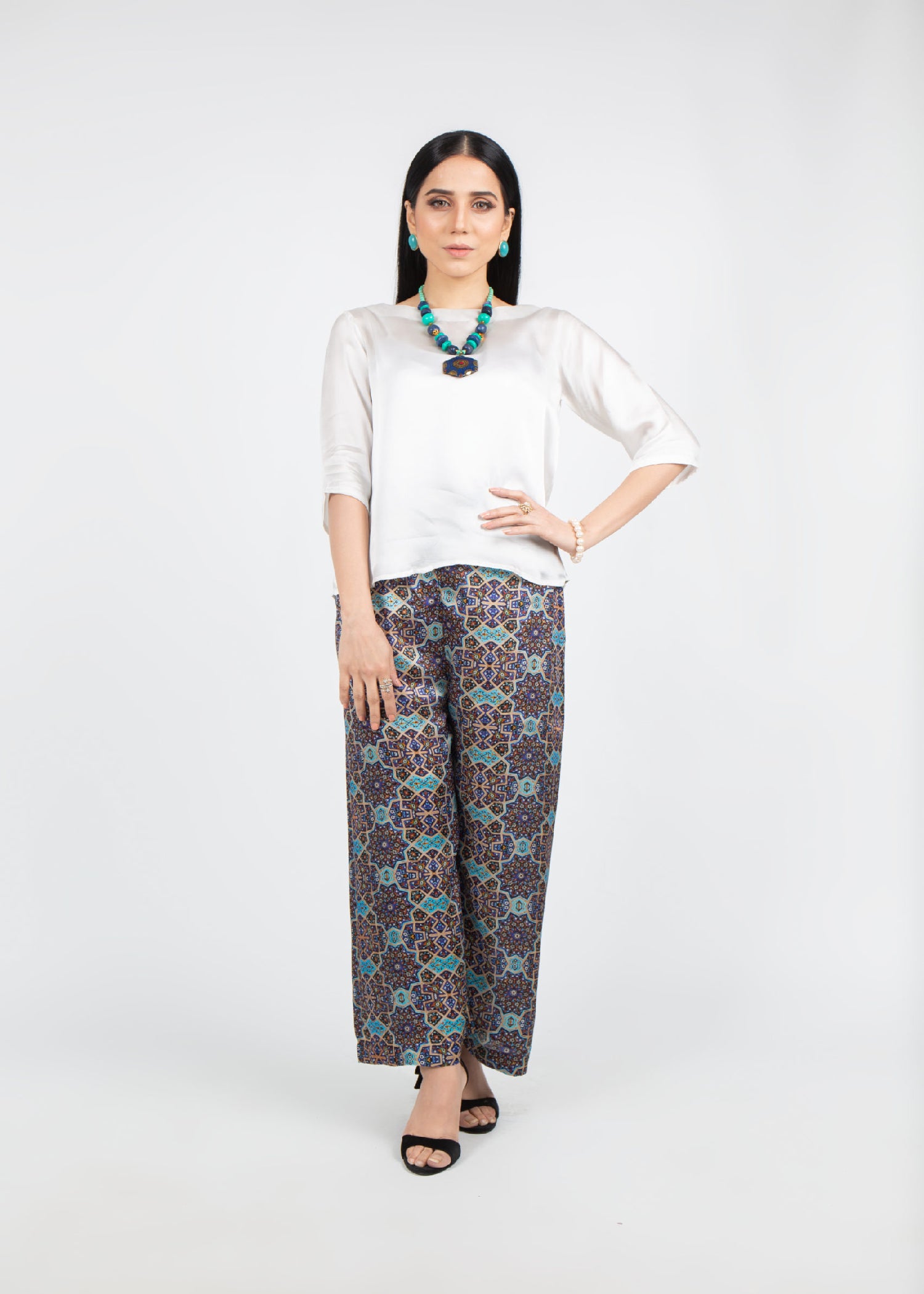 silk Tunic in White