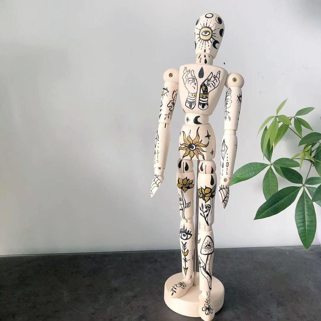 Hand Painted Vintage Wood Hand Ornaments