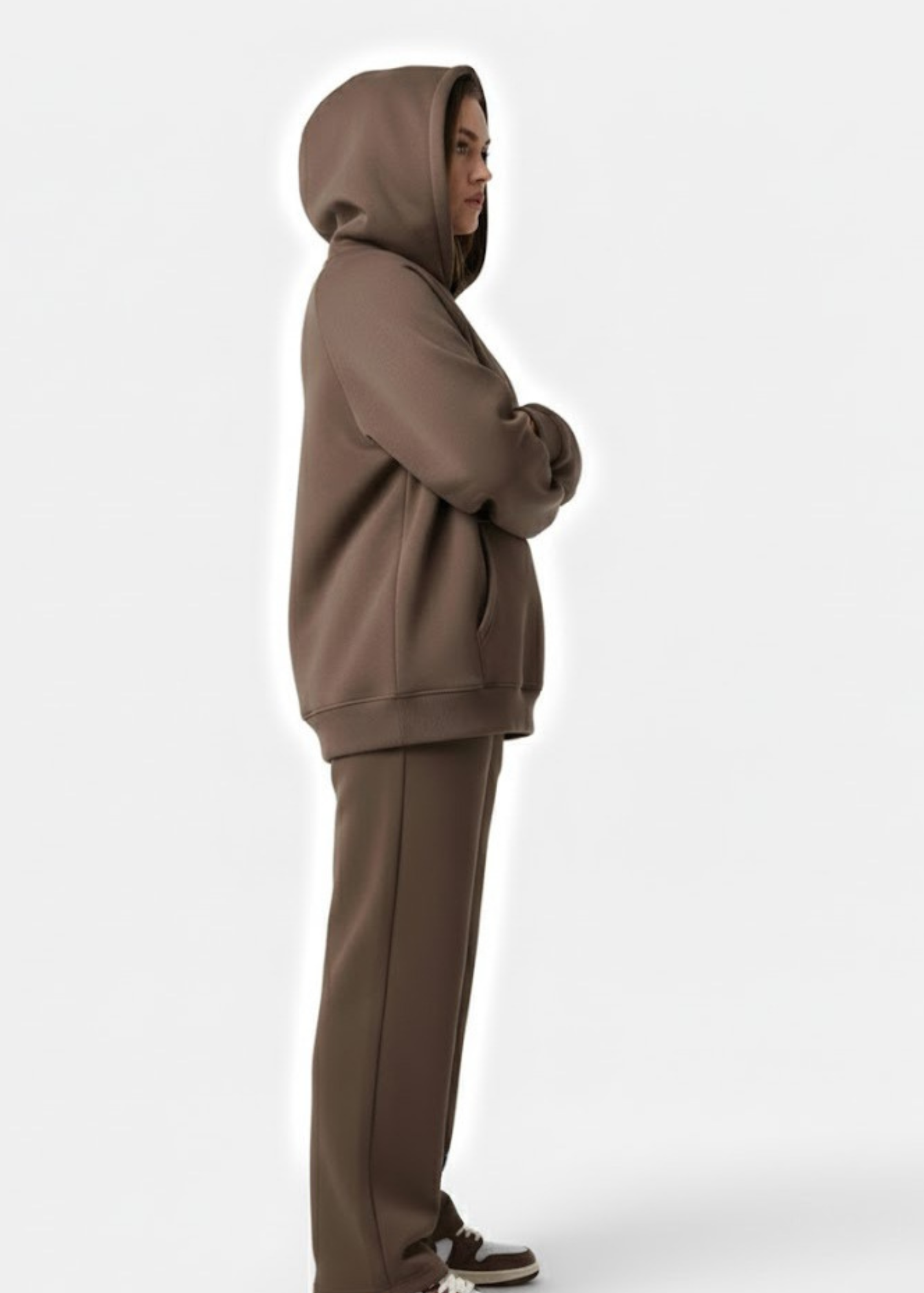 cotton Hoodie in Hazelwood brown