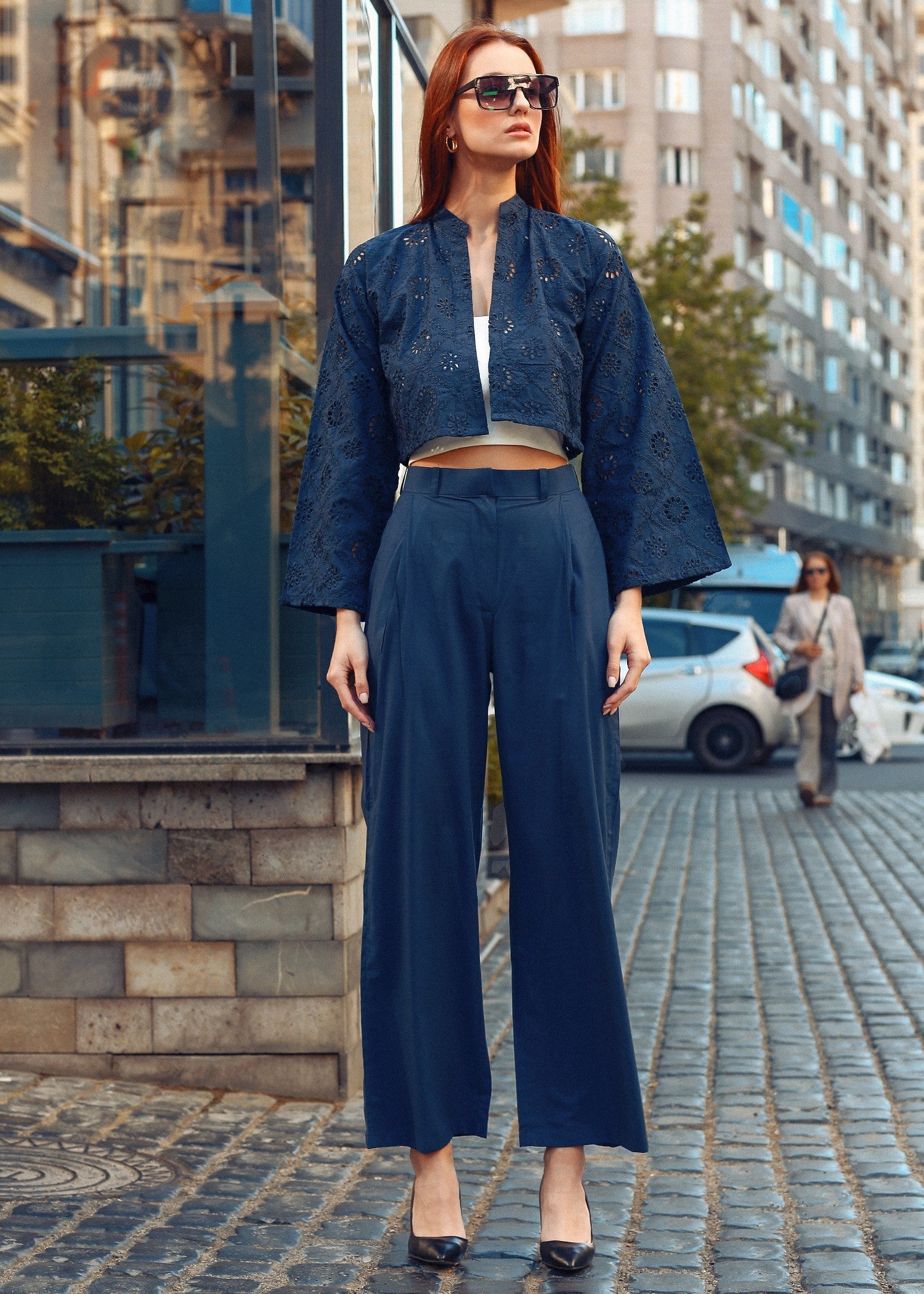 cotton Top in Navy blue