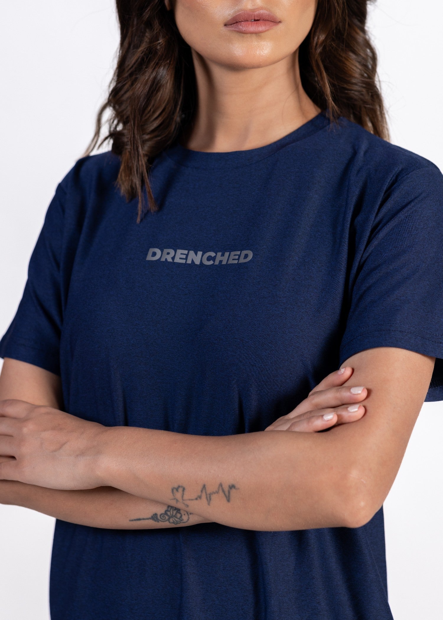 polyester nylon T Shirt in Navy blue