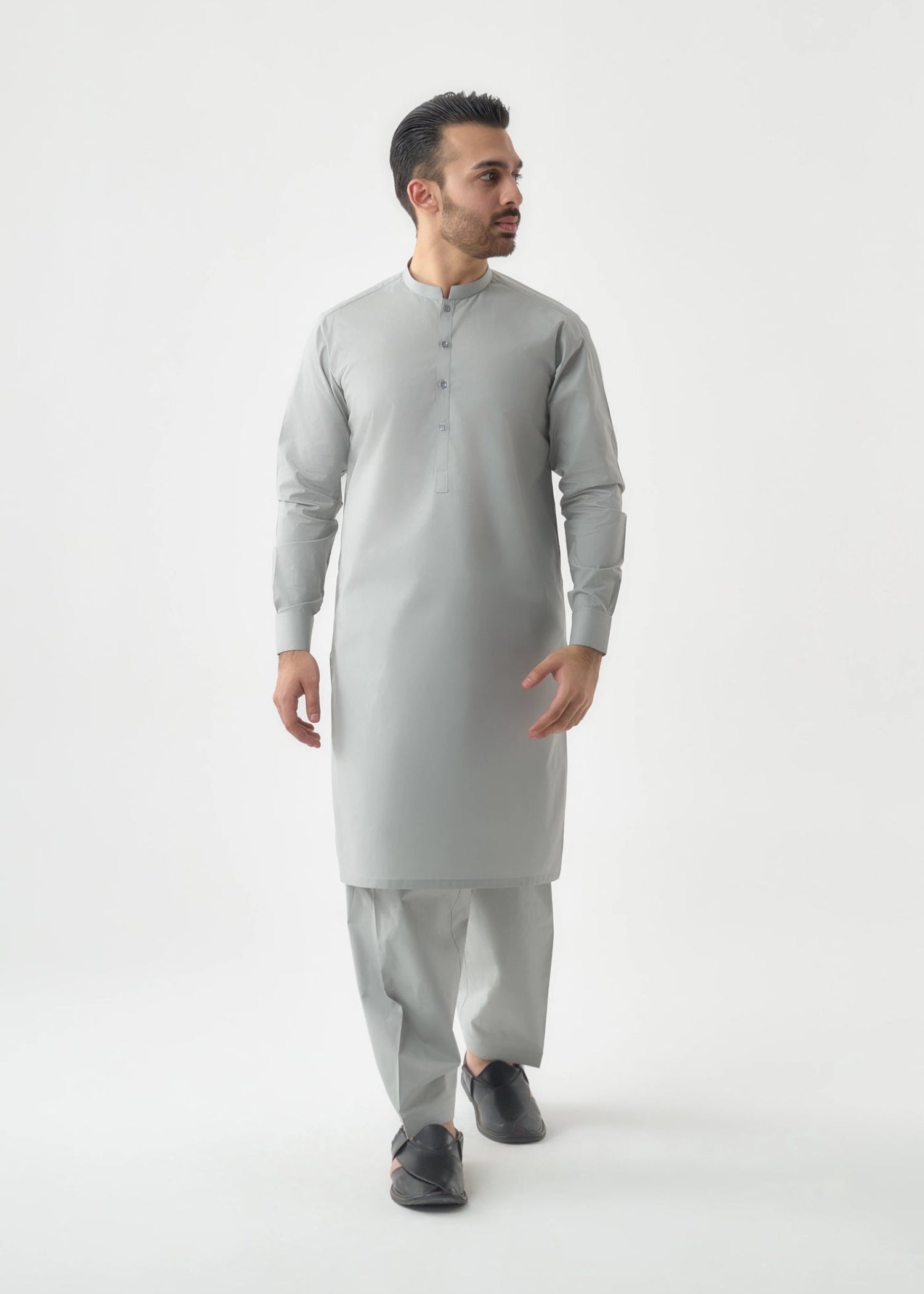 wash & wear Shalwar Kameez in Silver