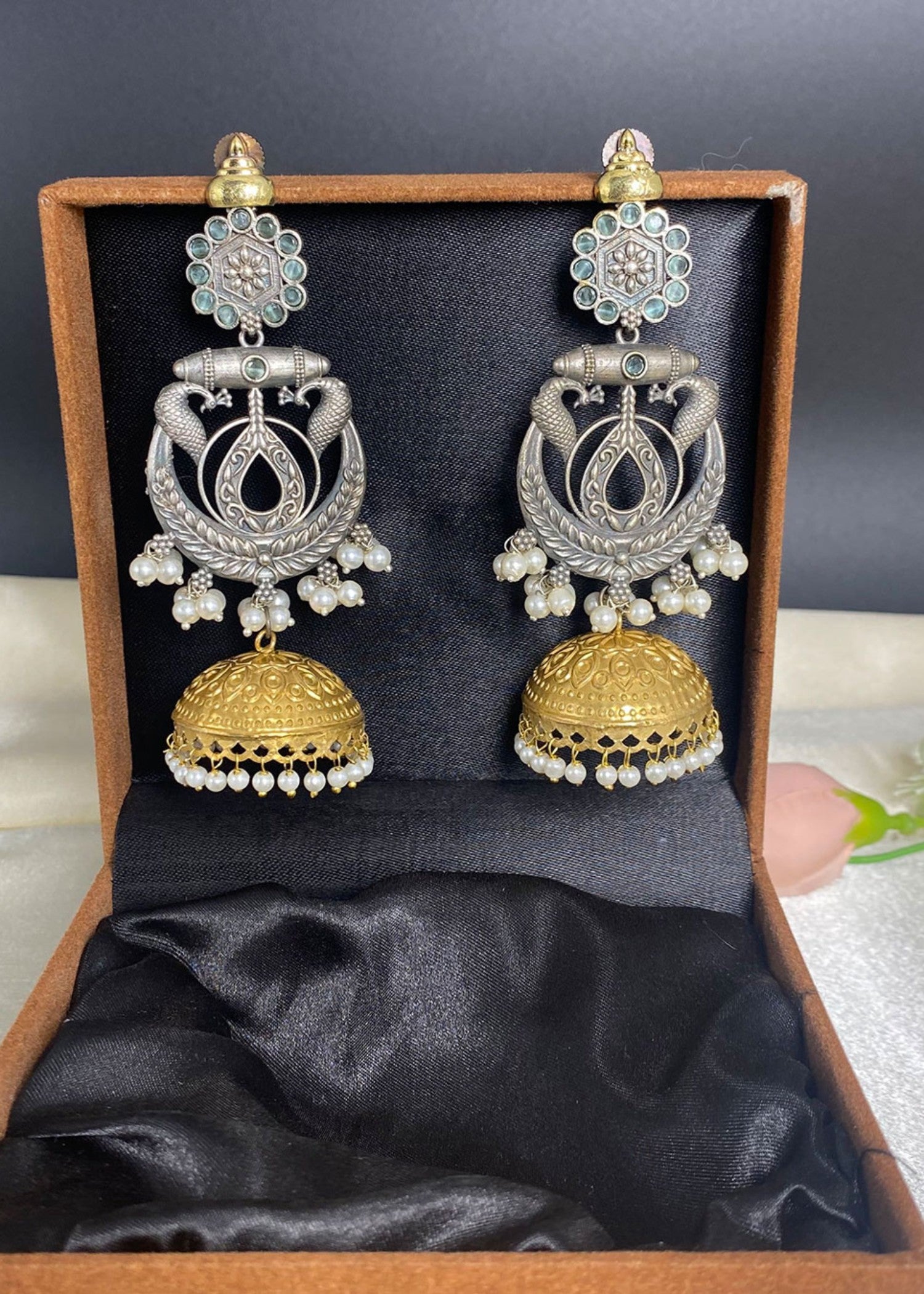 Earrings in Grey Color by - Trendy Women Earrings ICV4745
