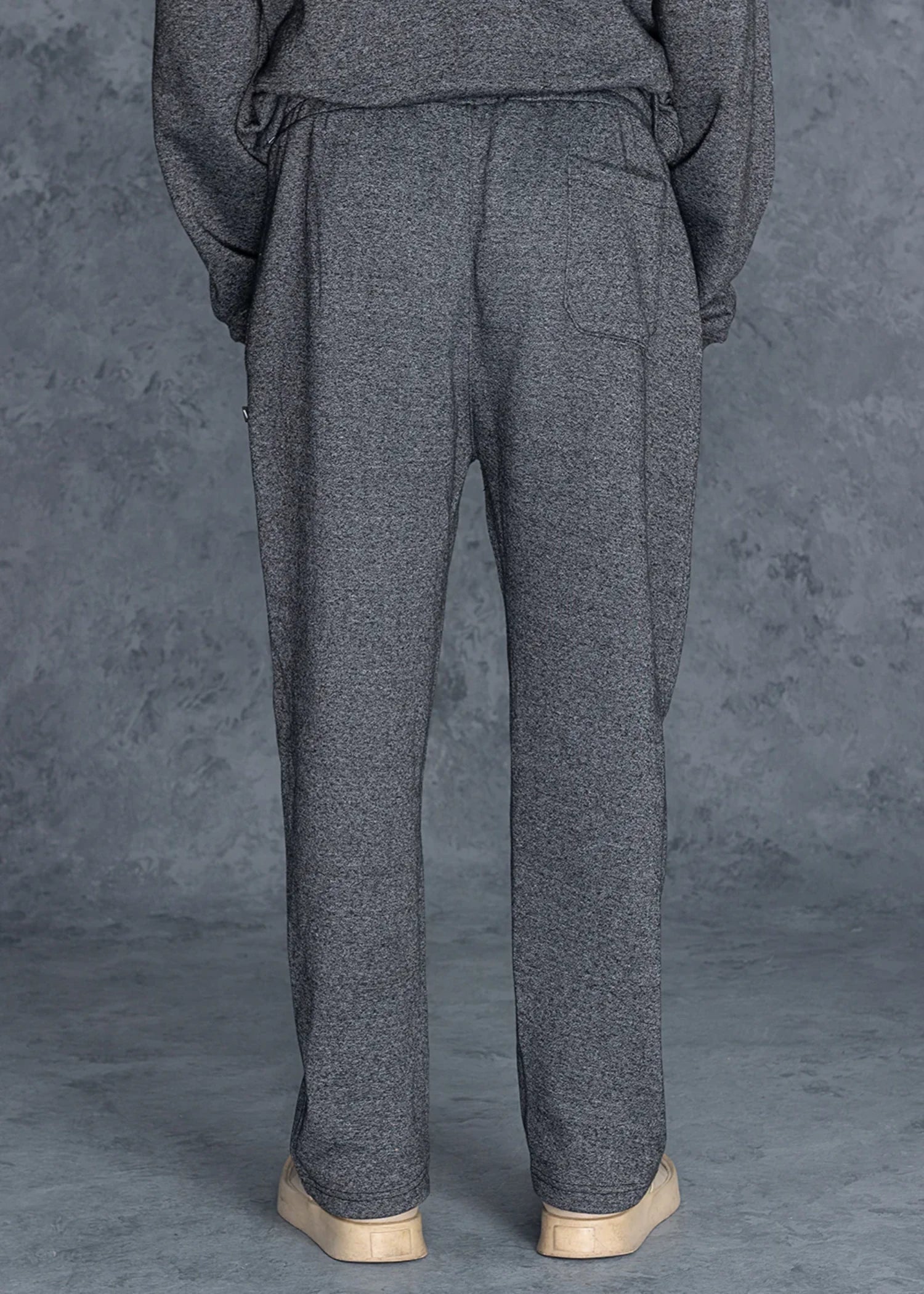 fleece Trousers in Charcoal black