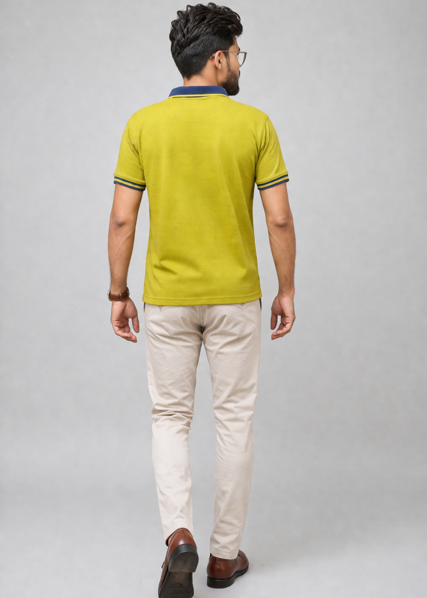 cotton pique Polo Shirt in Pear