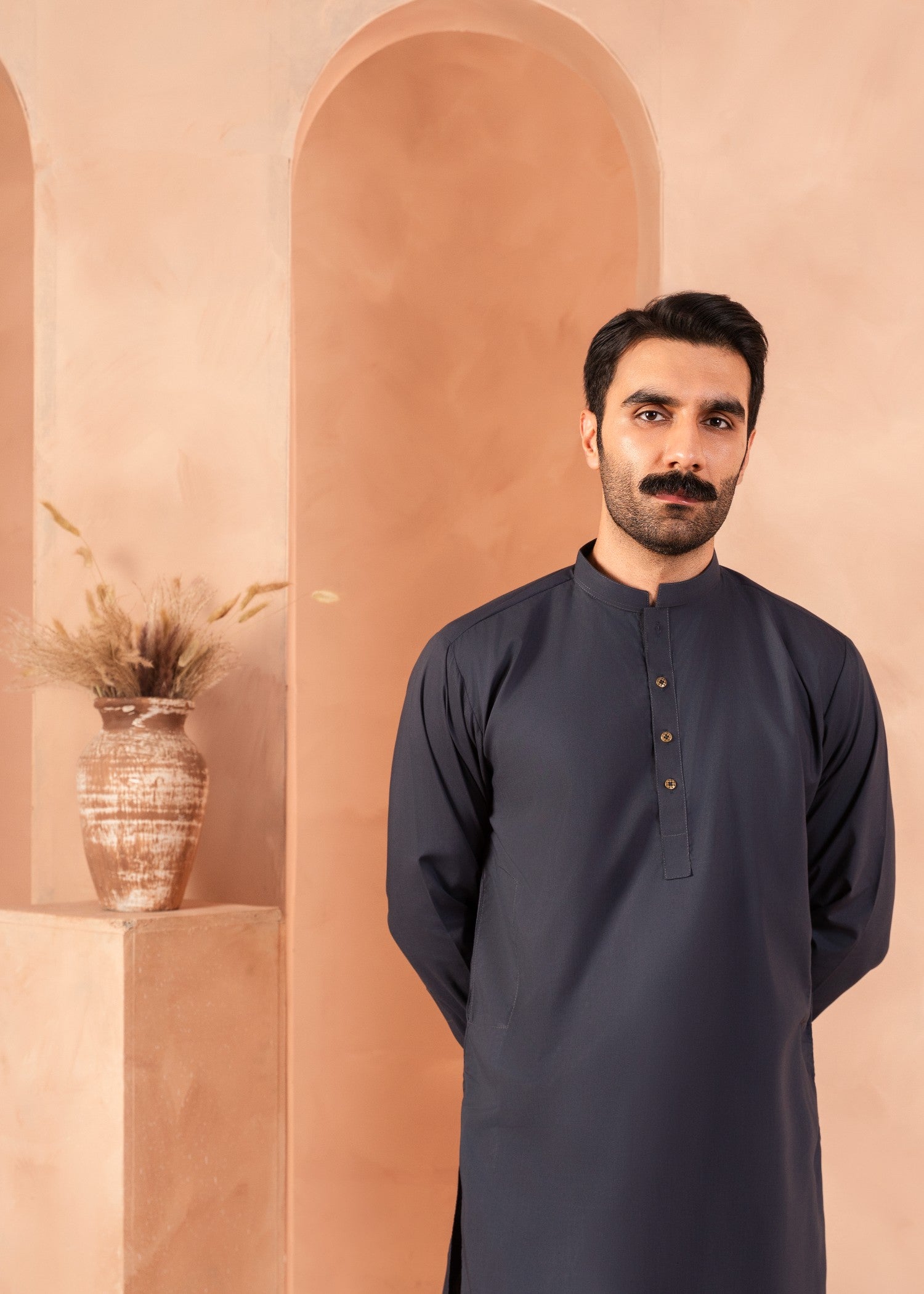 wash & wear Kurta Set in Dark blue